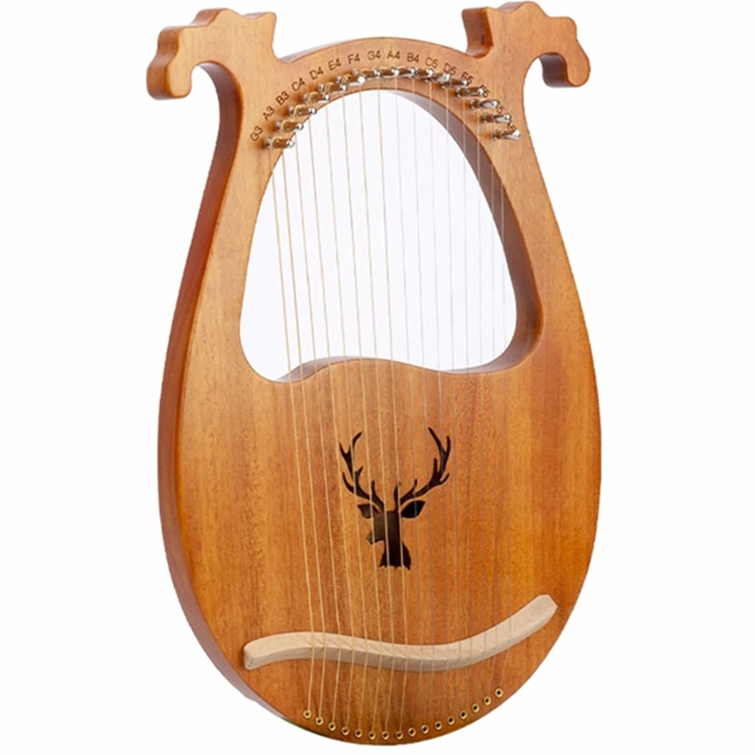 Arpa portatile Arpa in legno mogano Arpa 16 corde Arpa 16 toni Strumento musicale lira portatile