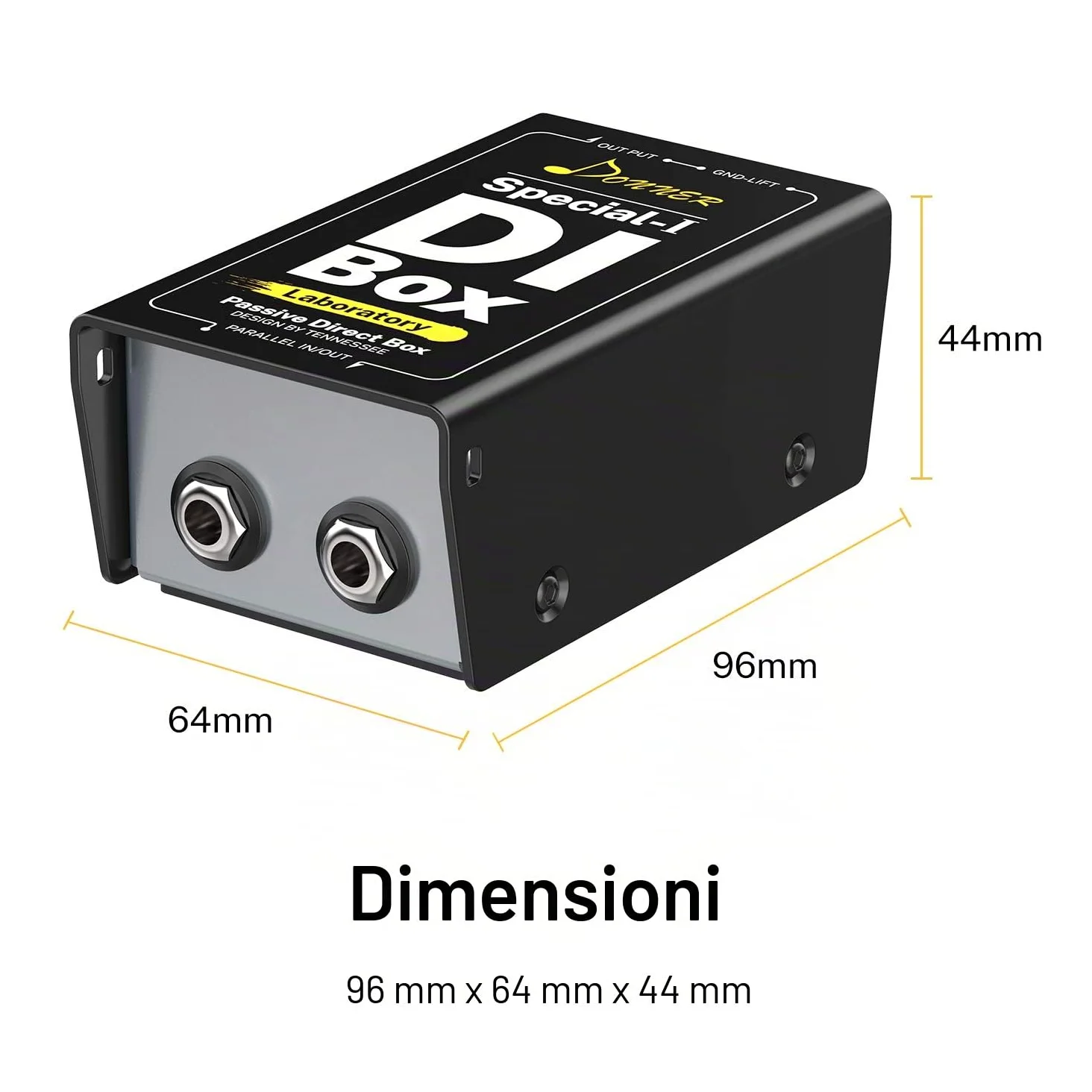 Donner Professionale DI-Box Passivo ad Alte Prestazioni Eliminatore di Ronzio Strumento da 1/4" Direct Box su XLR Bilanciato e Sbilanciato (Special-Ⅰ)
