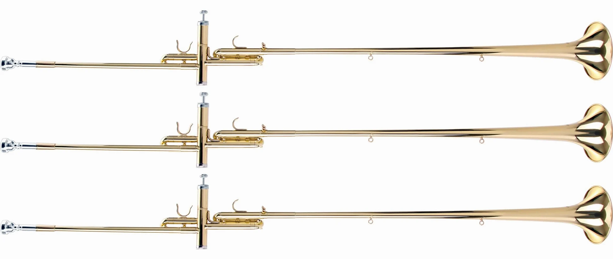 Classic Cantabile Set da 3 Tromba Aida Classic Cantabile BRASS AT-1871 - Accordatura Bb - Pistone abbassato di un tono intero - Ottone dorato - Inclusi bocchino e custodia leggera