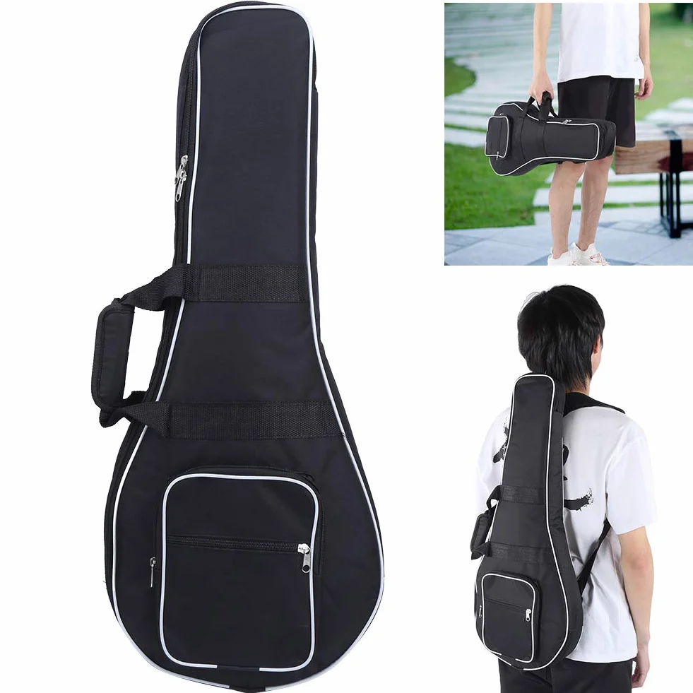 Custodia per mandolino , doppia cerniera addensata in tessuto Oxford , custodia per mandolino comoda e portatile per strumenti musicali