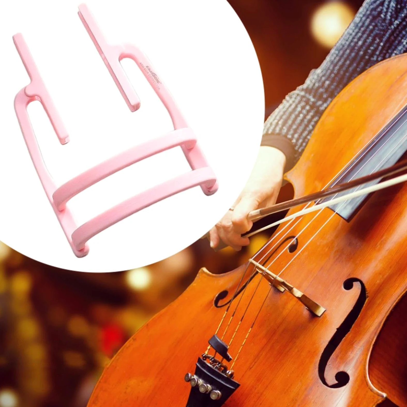 F Fityle Strumento di guida per raddrizzare l'arco del violoncello, collimatore, ausilio per l'apprendimento, raddrizzatore, regolatore dell'arco, Rosa