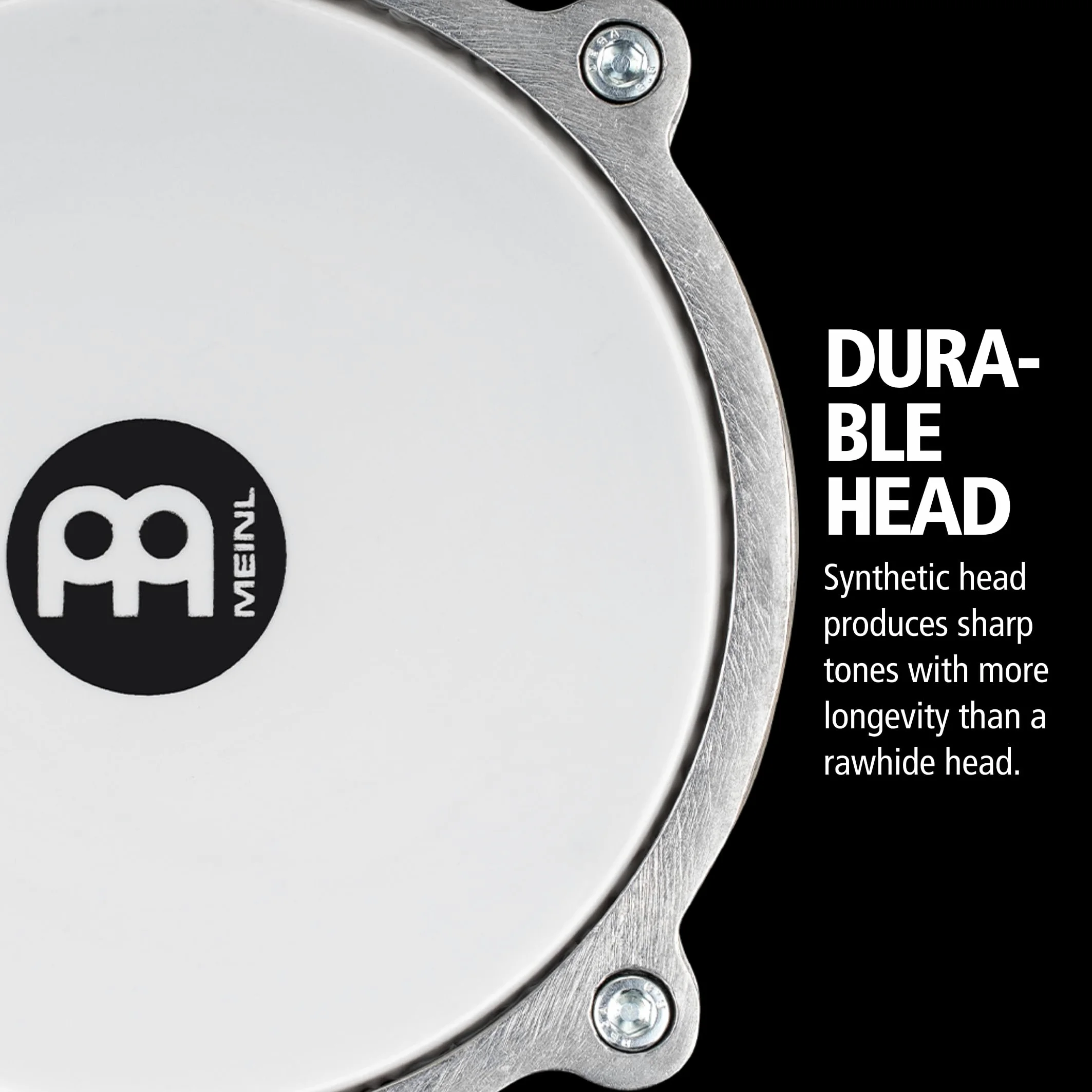 Meinl Percussion HE-101, Darabouka in alluminio con Pelle artificiale liscia, Diametro 5 7/8", 14.92 cm, Argento