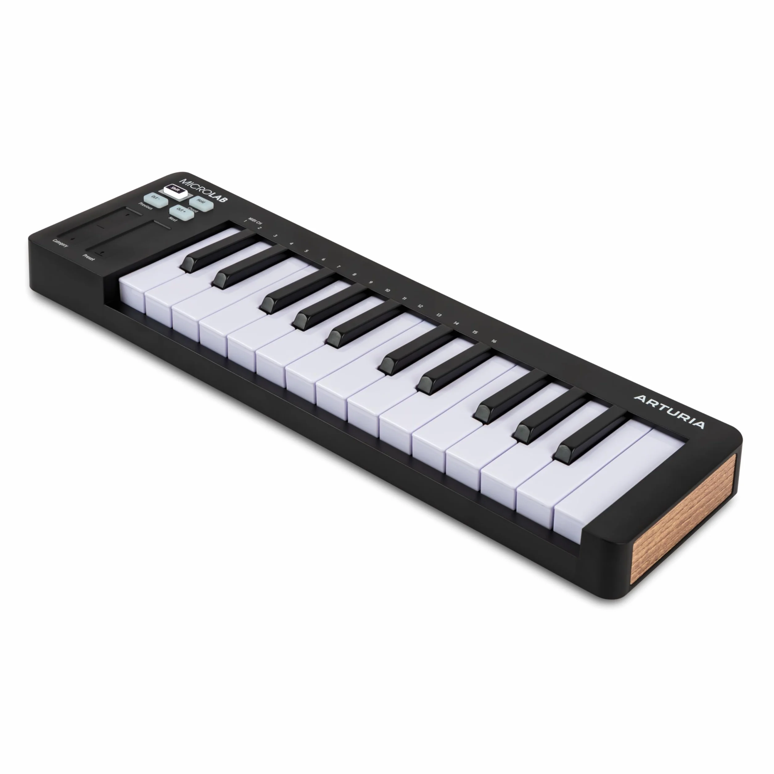 Arturia - MiniLab 3 - Controller MIDI universale per la produzione musicale, con pacchetto software completo - 25 tasti, 8 pad multicolori - Bianco