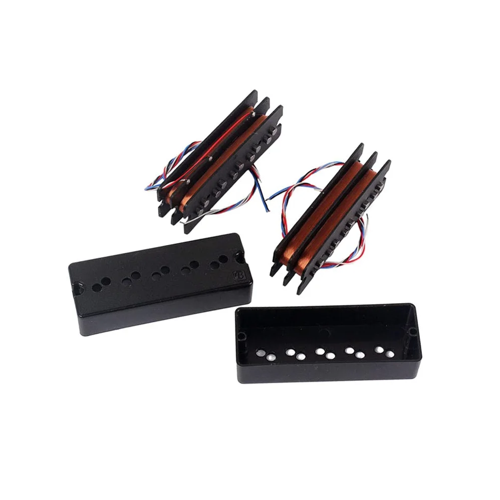 Alnicov Pickup per basso Set di pickup Humbucker a doppio strato con saponetta per parti di basso a 5 corde