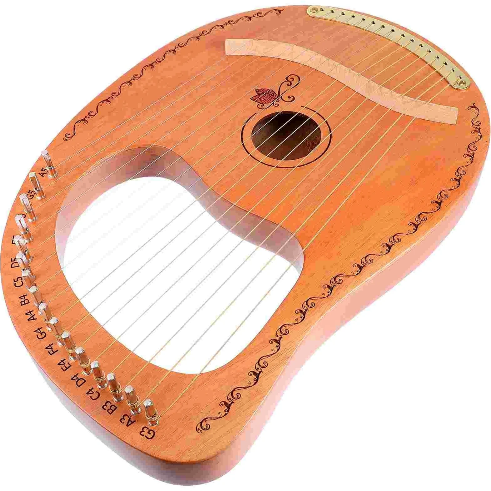Strumento for Arpa Portatile Lap 16 Corde Lira Strumenti Musicali Accordatura in Legno 16 Corde per Adulti