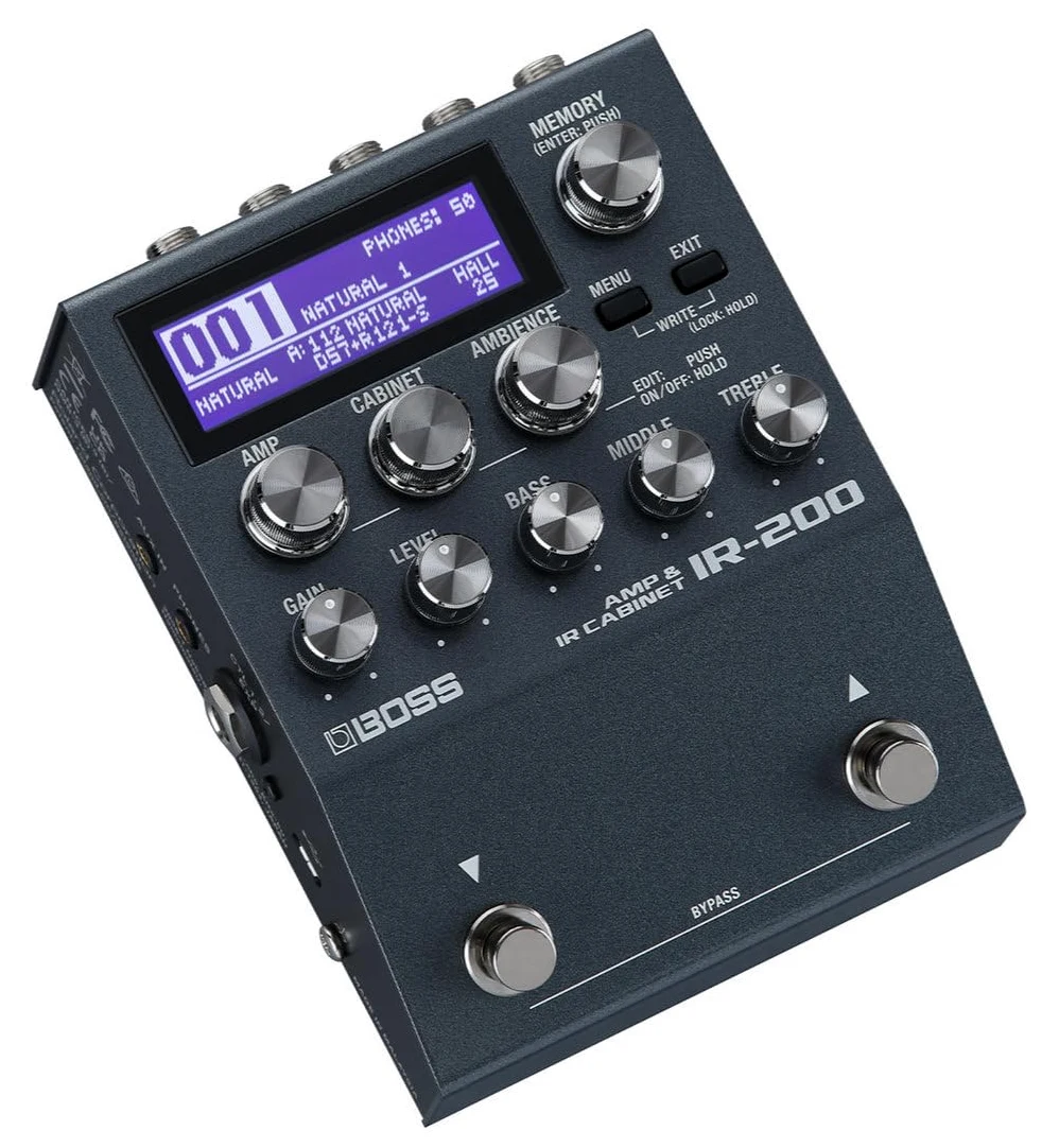 BOSS IR-200 PEDALE AMP & IR CABINET – Pedale Amp Simulator e Impulse Response Loader con un Suono e Caratteristiche di Livello Superiore - Eccezionale Qualità Audio, i Migliori Ampli