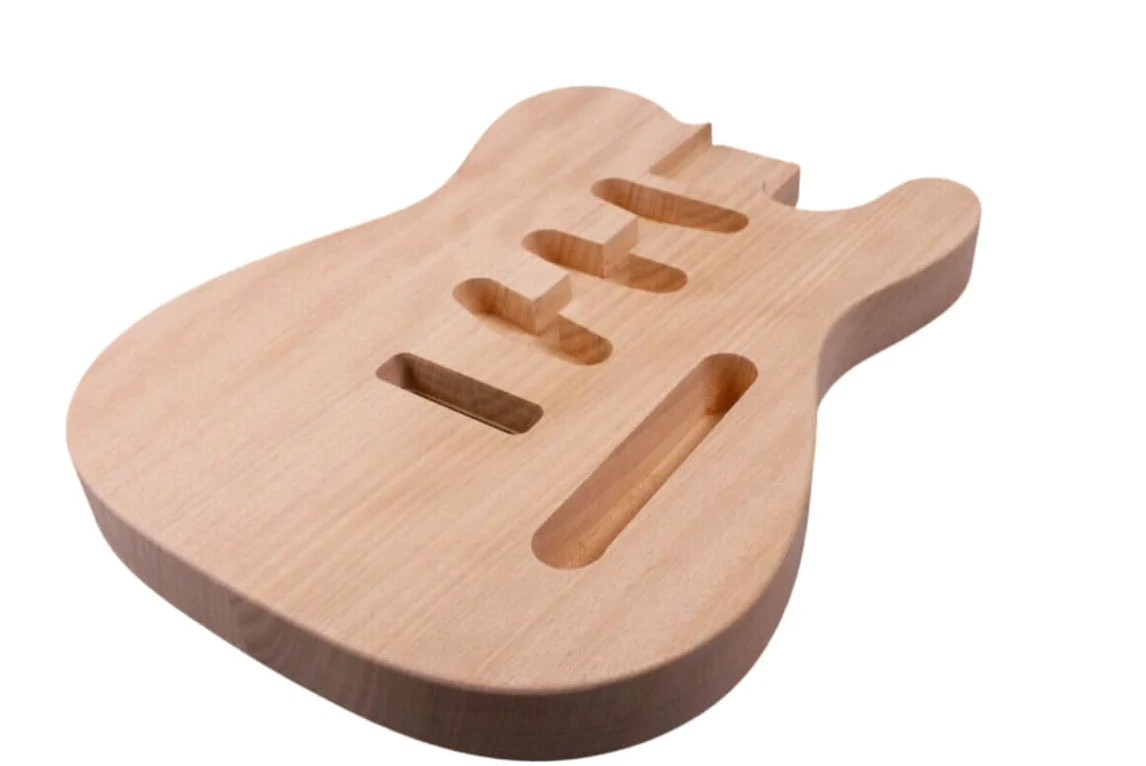 Corpo per chitarra elettrica fai da te incompiuto, in mogano, corpo vuoto per chitarra elettrica Telecaster Project SSS fori di pickup (mogano)