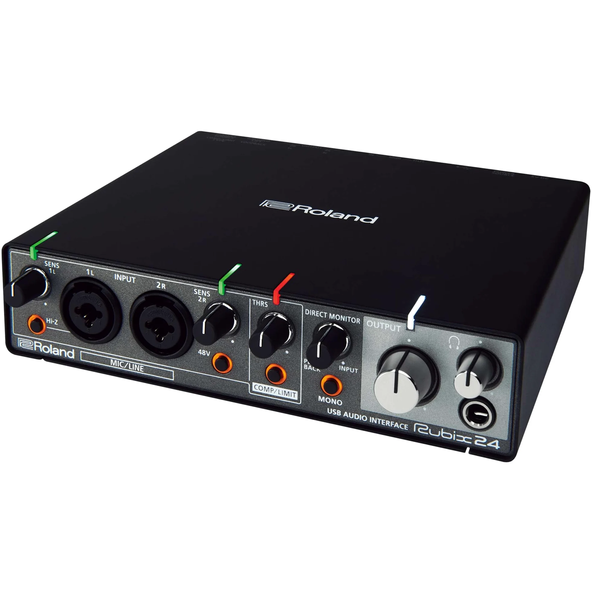 Interfaccia audio USB Roland Rubix24 2-In/4-Out | Audio ad alta risoluzione | Registrate con microfoni, chitarre, tastiere e altro | Costruzione compatta e durevole | Compatibile con Mac, PC & iPad