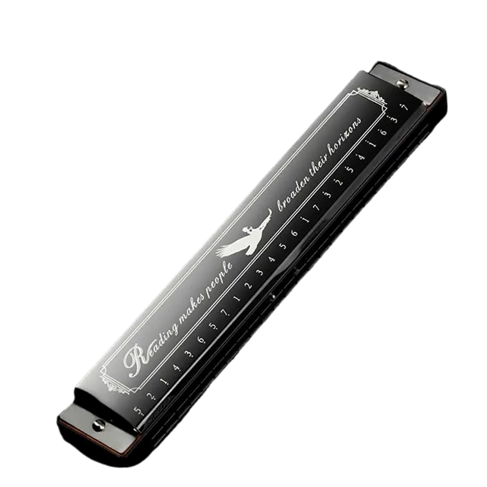 Per Adulti armonica Tremolo Armonica Cromatica Kongsheng Armonica A Bocca Professionale Polifonica A 24 Fori In Do 24 Armoniche Kong Sheng(Black)