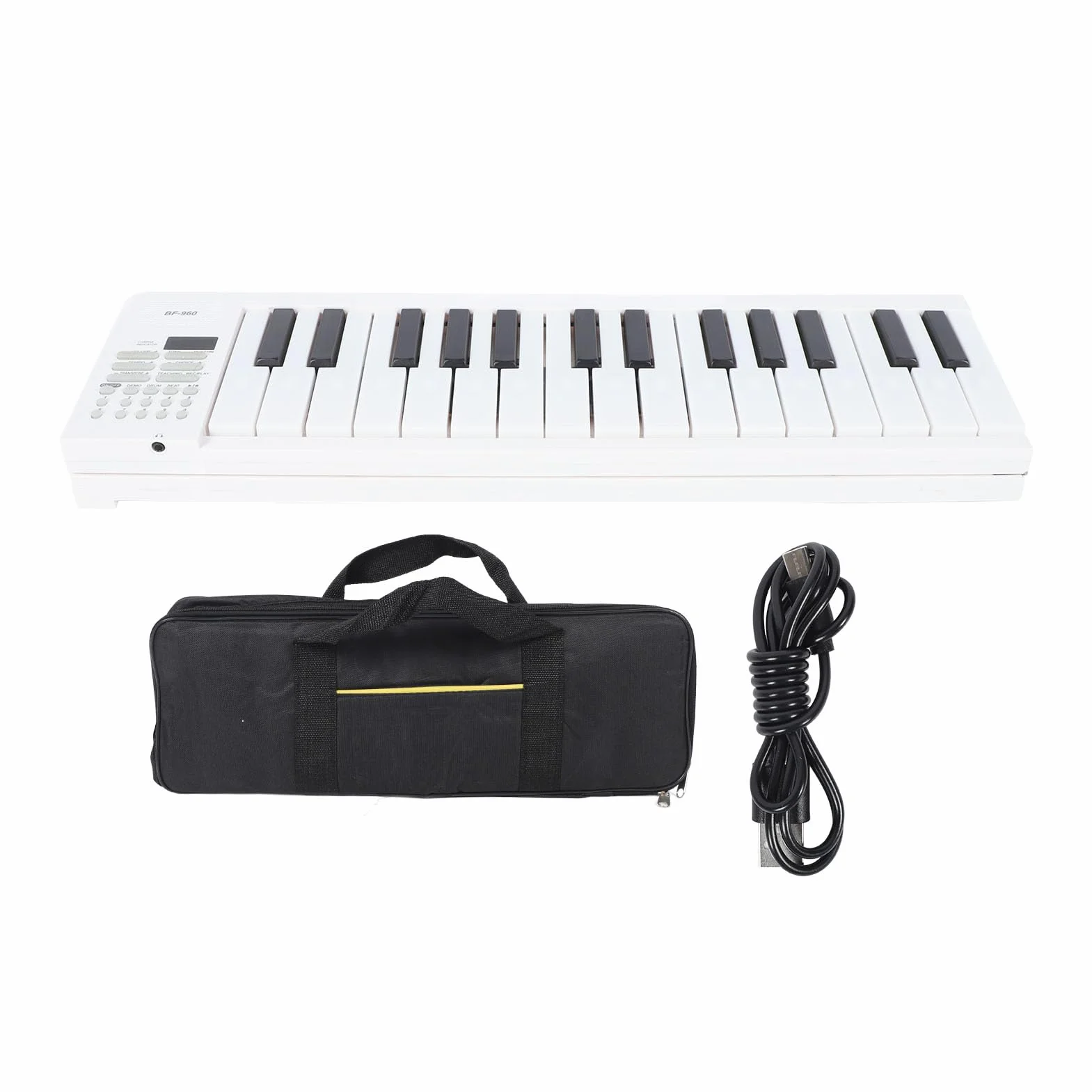 Ausla Tastiera per Pianoforte Pieghevole Portatile 61 Tastiera di Musica Elettrica Chiave con Viaggio Portatile Sustain Pedal Midi, Ideale per Tutti i Musicisti, Principianti, Studenti,