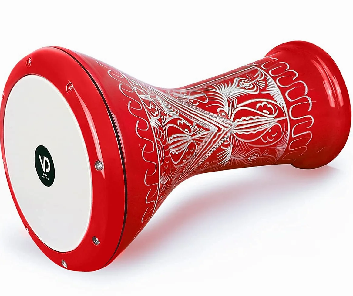 Tamburo egiziano doumbek DARBUKA con custodia e chiave