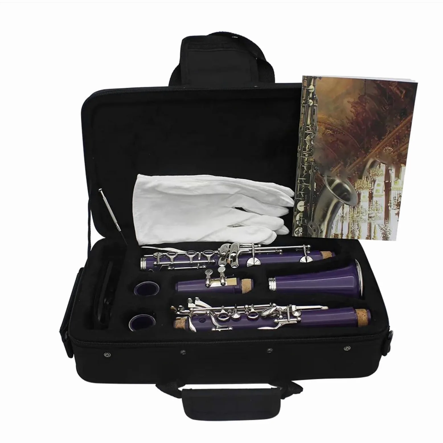 Clarinetto Professionale Clarinetto Clarinetto Sib 17 Tasti 6 Anelli Clarinetto Viola Strumenti Musicali Professionali(A)