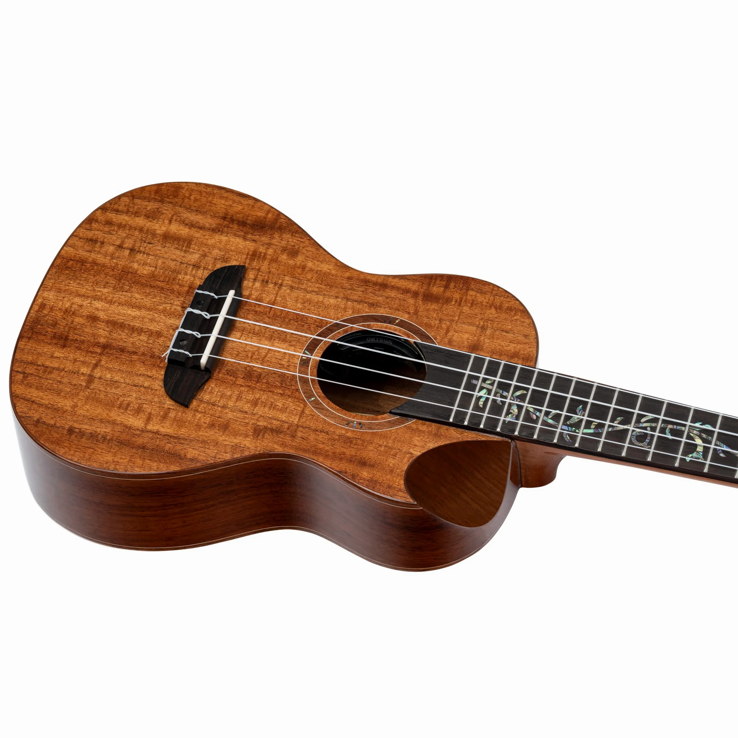 Ortega Guitars Ukulele Concerto Elettro-Acustico – Elite Series – Gig Bag Inclusa – Acacia, Natural (RUET-ACA)