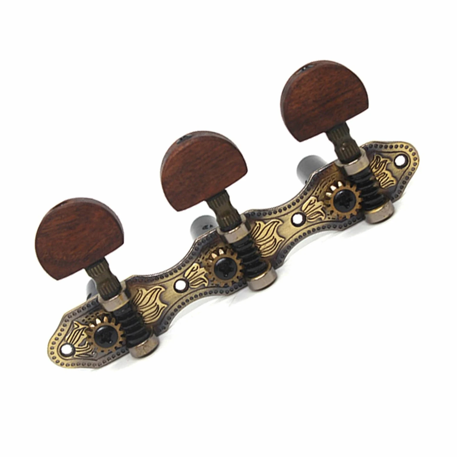 Accordatori per chitarra classica, accordatori a corda tripla, manopola di allineamento delle corde, avvolgimento della chitarra Testa Dell'accordatore Per Chitarra