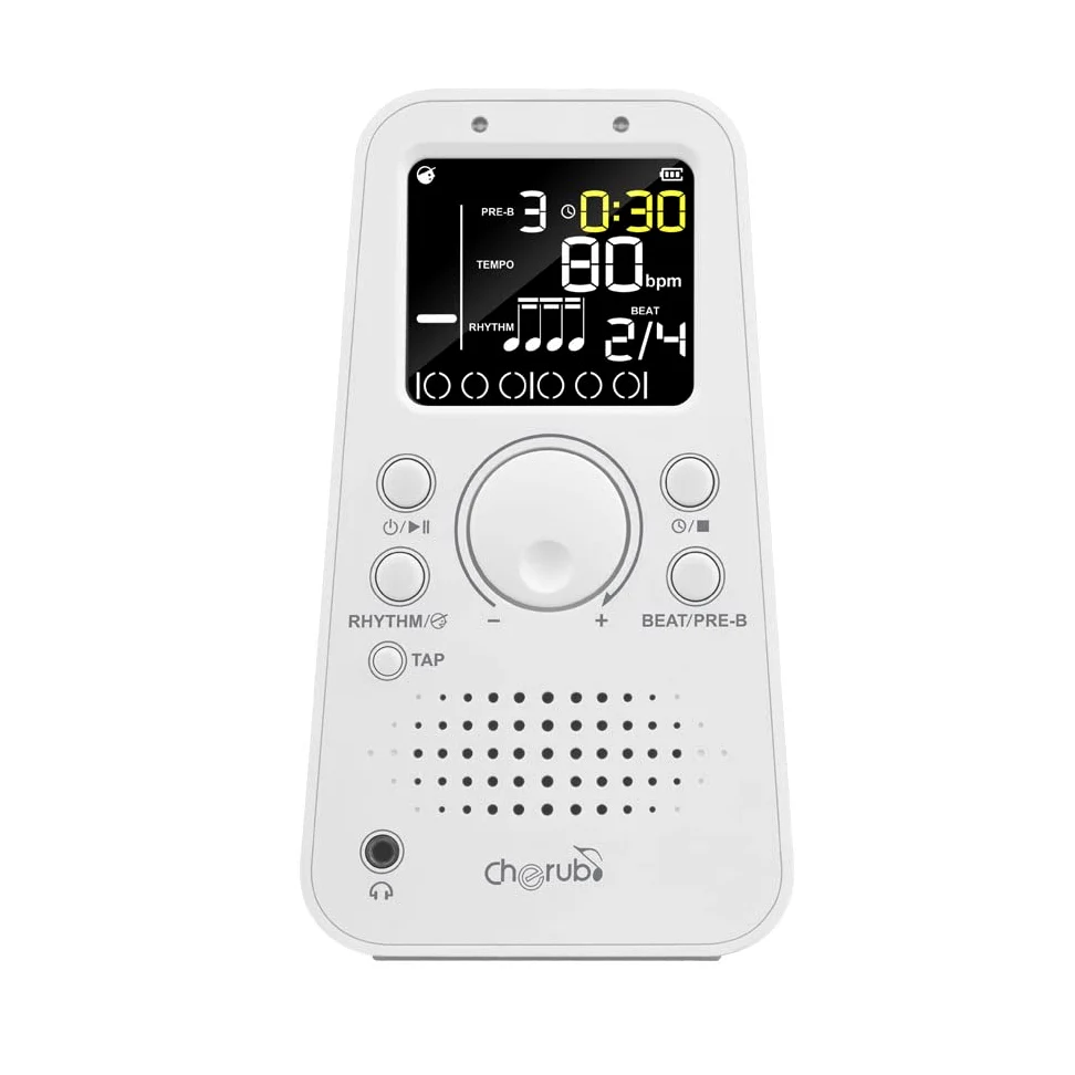 CHERUB - Metronomo elettronico - batteria ricaricabile - bianco