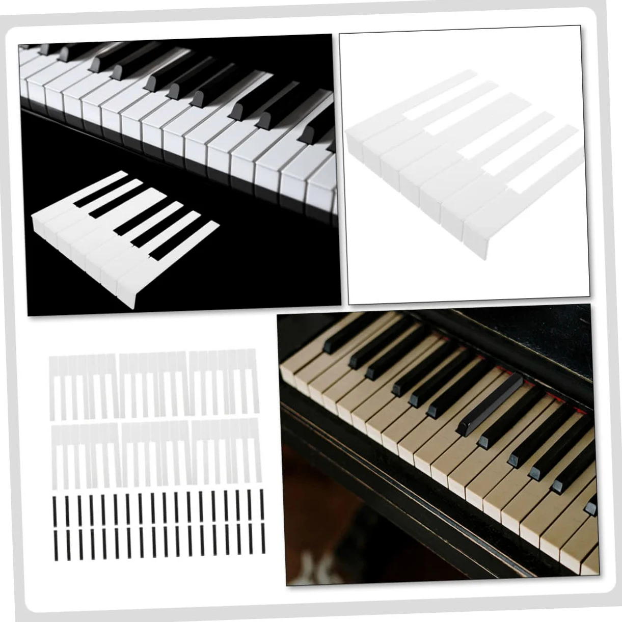 Mikinona 88pezzi Accessori Riparazione Pianoforte Tasti Forniture Parti Strumenti Gadget Sostituzione Tastiera Usata Riparare