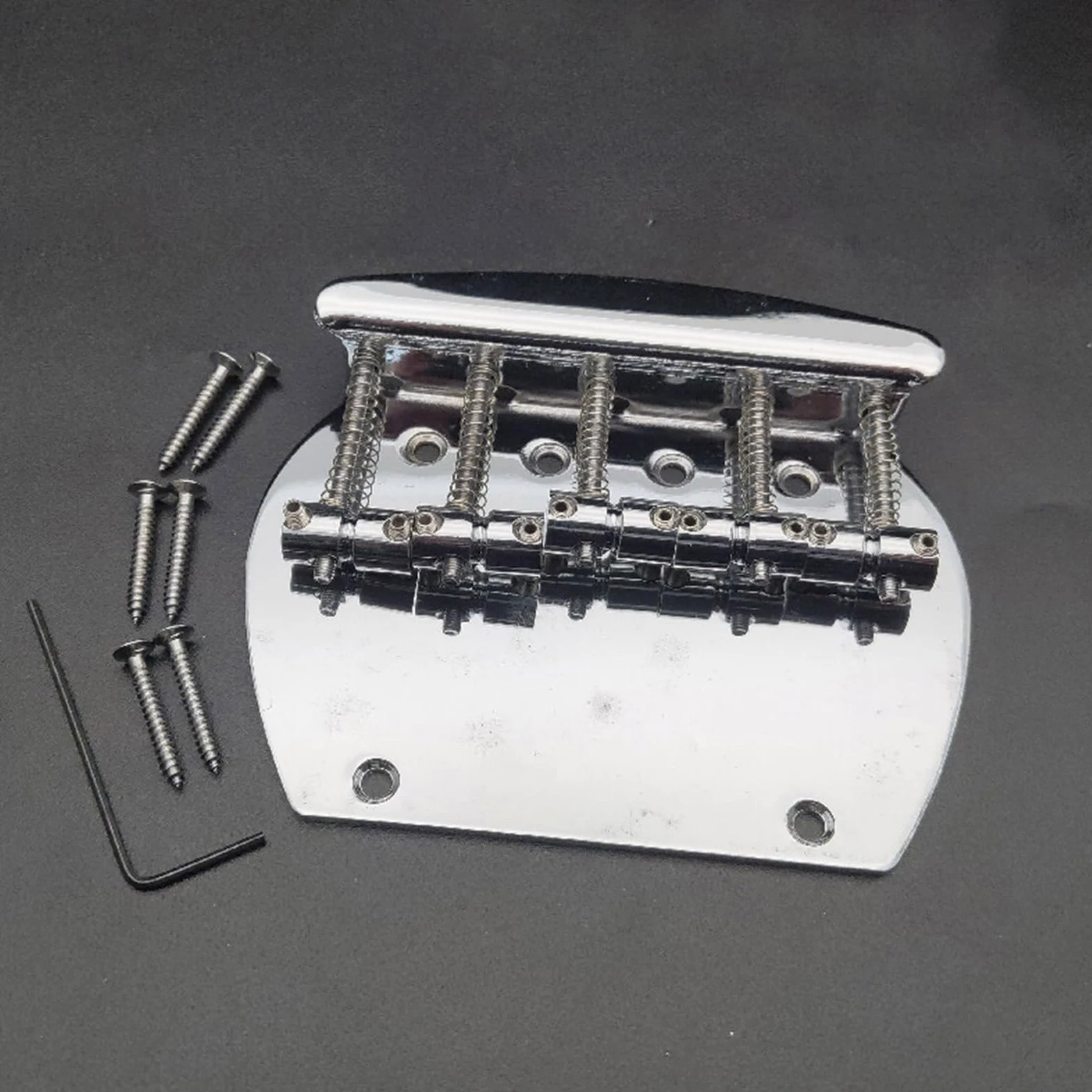 Ponte Chitarra Ponte curvo a 5 corde per basso elettrico cromato