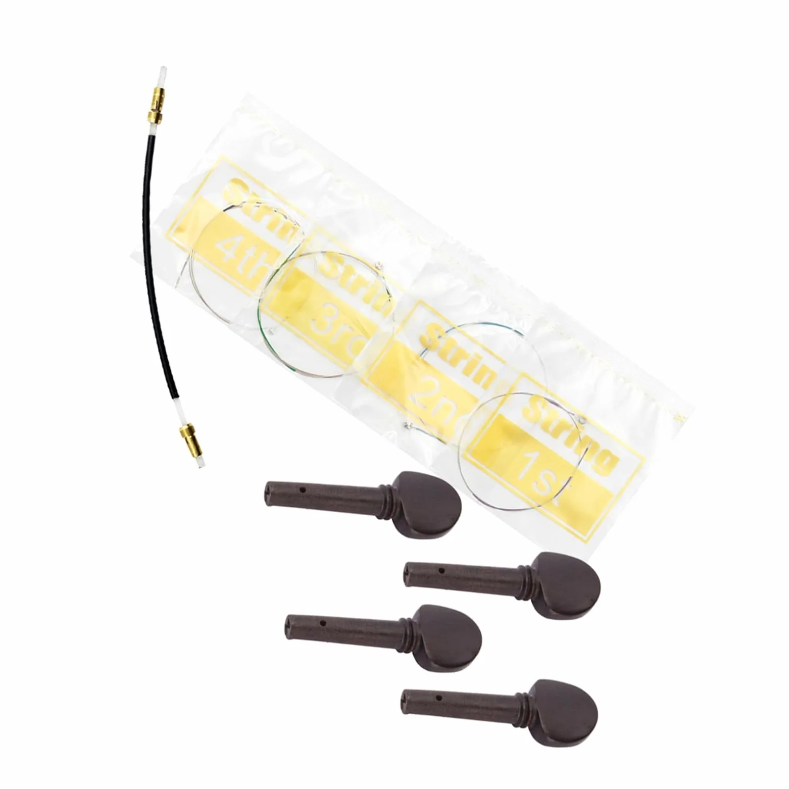 pezzi di ricambio per violino Set di tre pezzi per violino Corde Pioli in ebano Corda per coda Set per violino Accessori per strumenti musicali