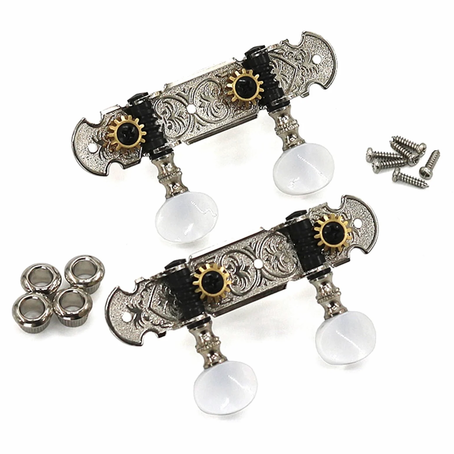 Meccanico accordatore Ukulele Tuning Pegs Pulsante Strings Sintonizzatori Accessori Per La Testa Ukulele Parte +6 Viti Alta Qulity Golden
