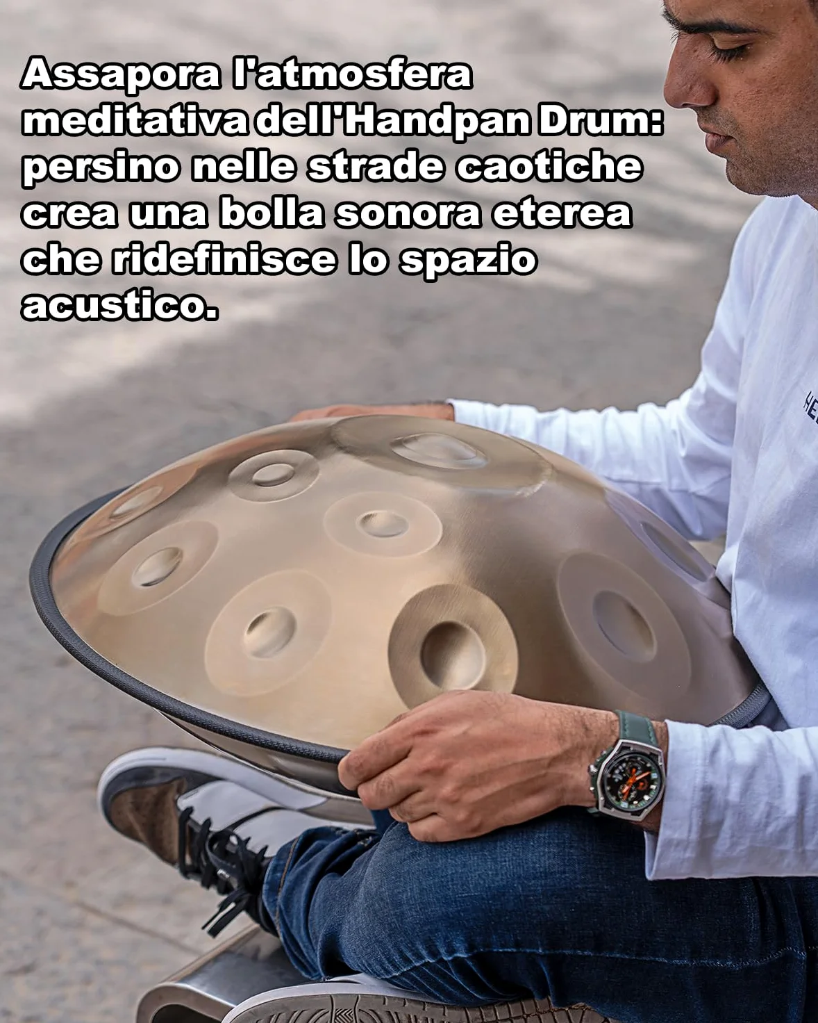 440 Hz Handpan Drum 10 Toni 22 Pollici Handpan Instrument Re Minore Handpan Music Percussione Armonica con Risonanza Confortevole Ideale per Principianti Sound Healing Meditazione