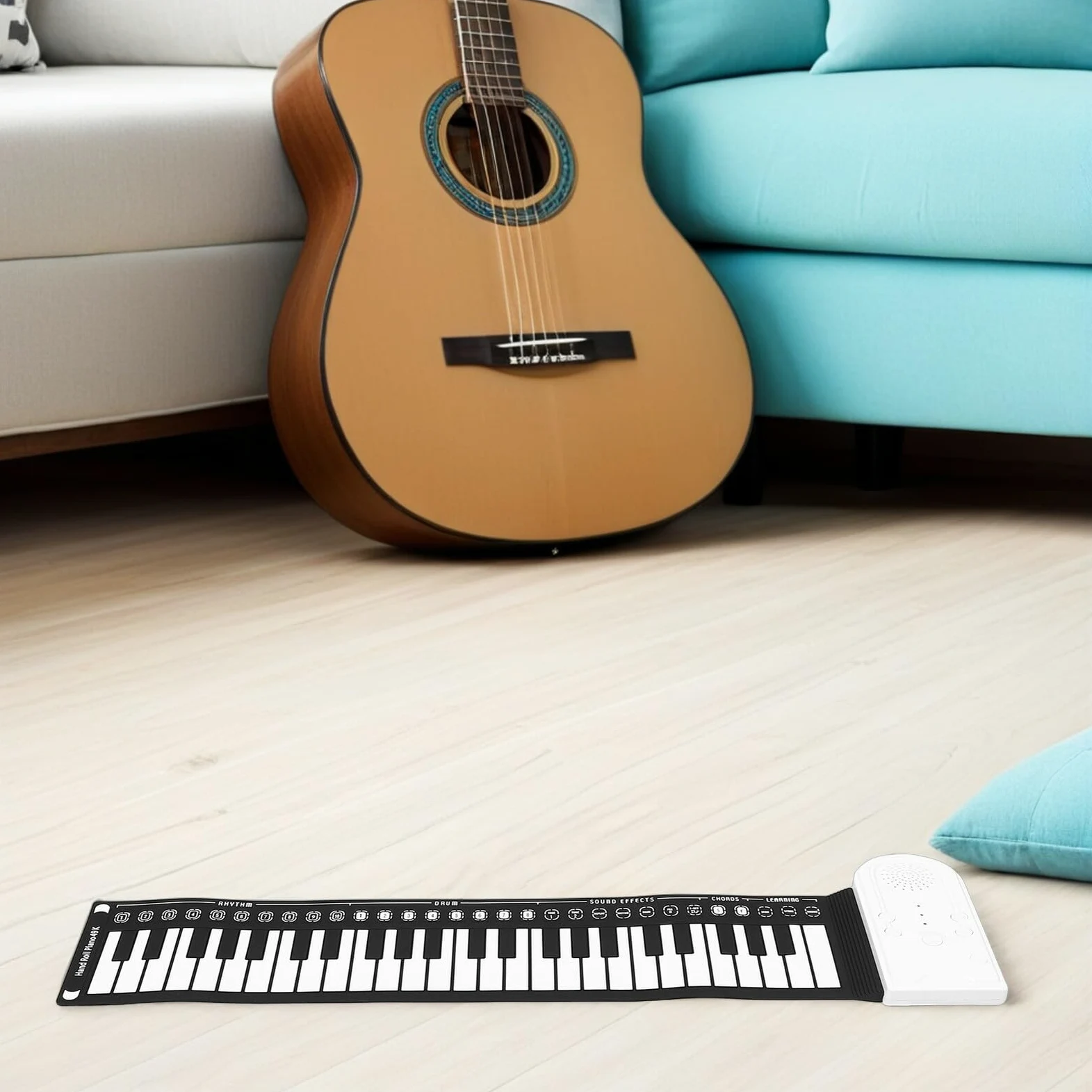 ULTECHNOVO Tastiera Musicale Tasti Arrotolabile in Silicone Tastiera Portatile per Principianti per Viaggi e Lezioni Musicali