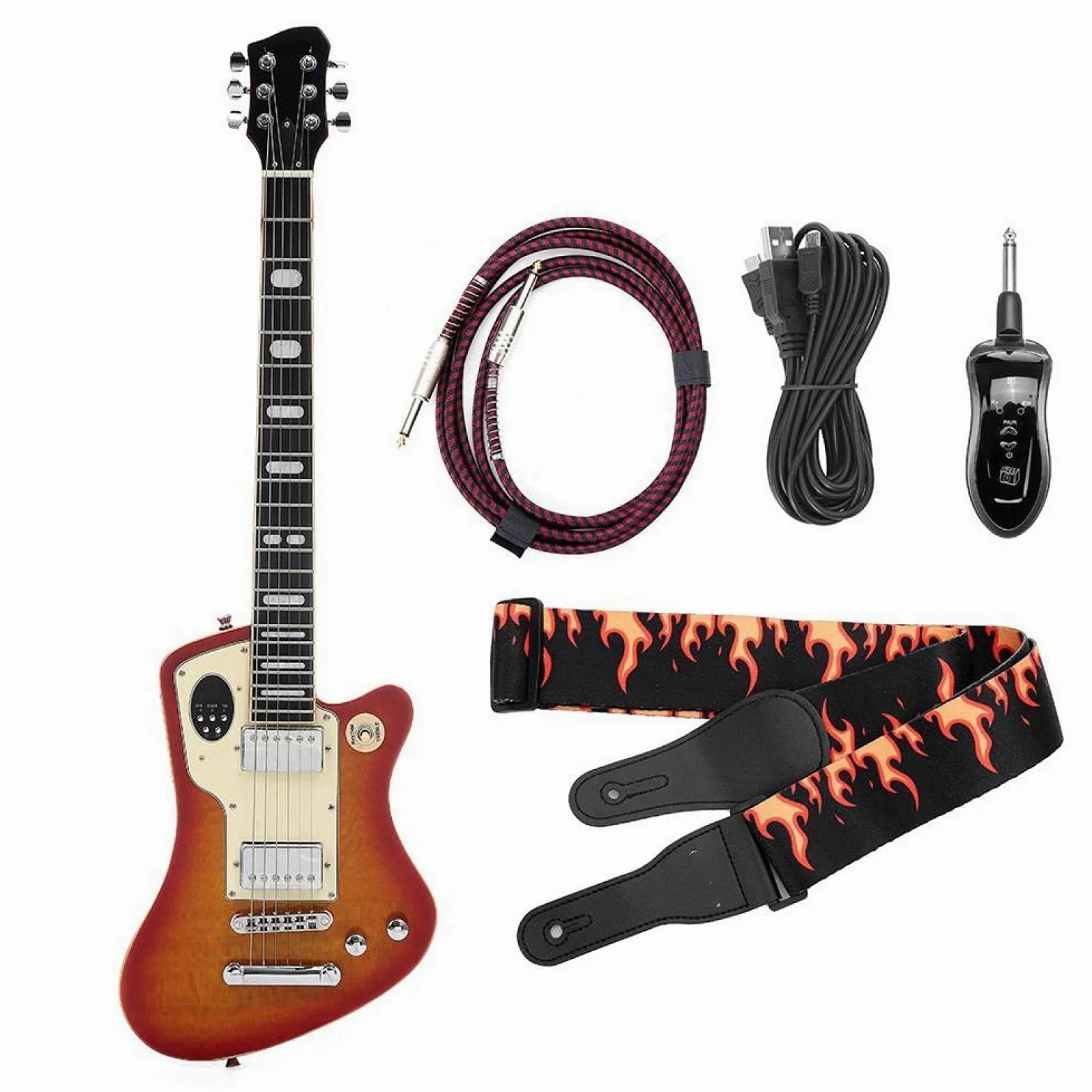 Strumenti musicali multifunzionali per chitarra elettrica con effetti CHS OVDR TRE rossi