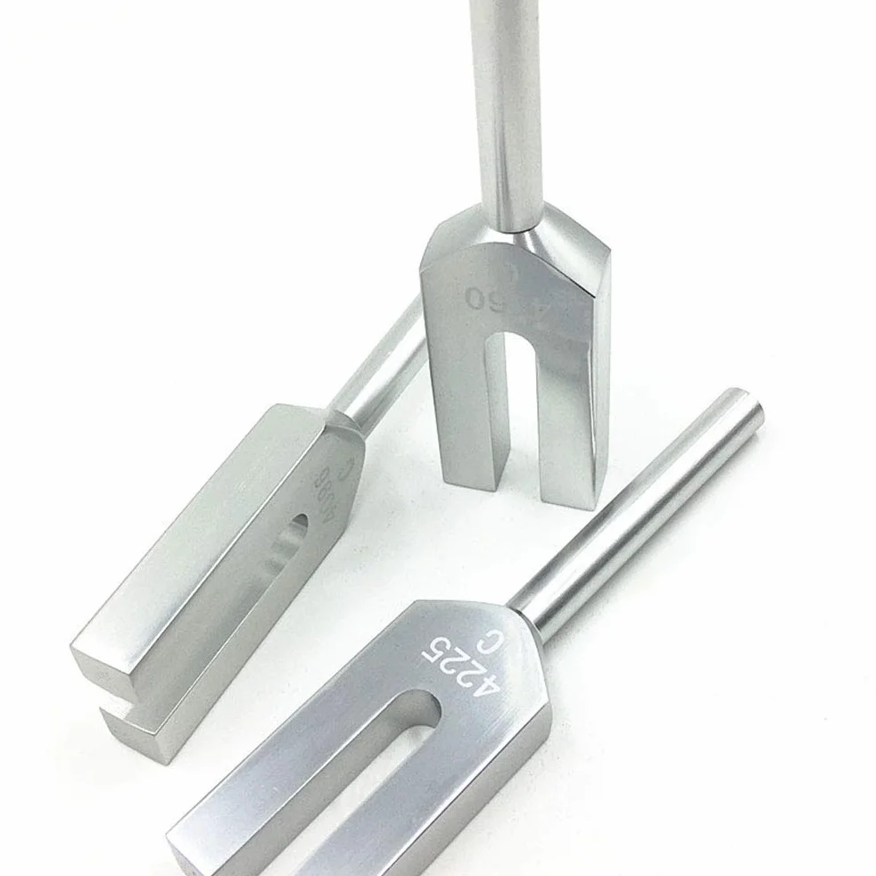 Set di 3 diapason ad alta frequenza per accordatura 4096 Hz, suono meraviglioso, per guarigione, strumento musicale, argento