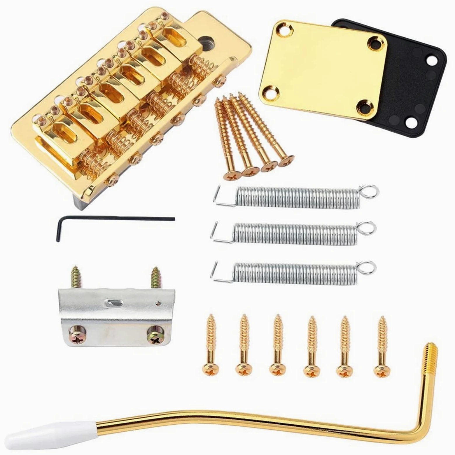 6 Corde per Chitarra Elettrica Ponte Tremolo Strumento Fai da Te Parti di Ricambio per Chitarra Elettrica Oro Kit Ponte per Chitarra elettrica
