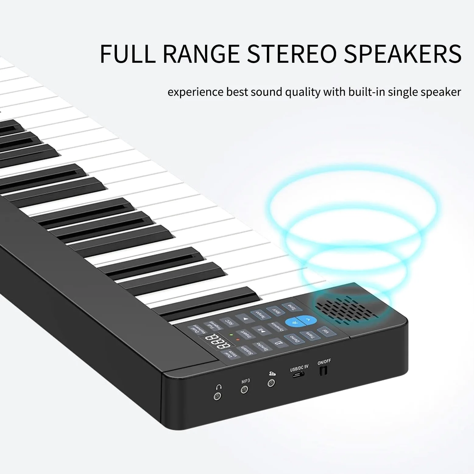 Pianoforte Elettronico Pieghevole A 61 Tasti Tastiera Per Pianoforte Digitale Multifunzionale Con Borsa Per Il Trasporto Pianoforte Elettronico per Principianti