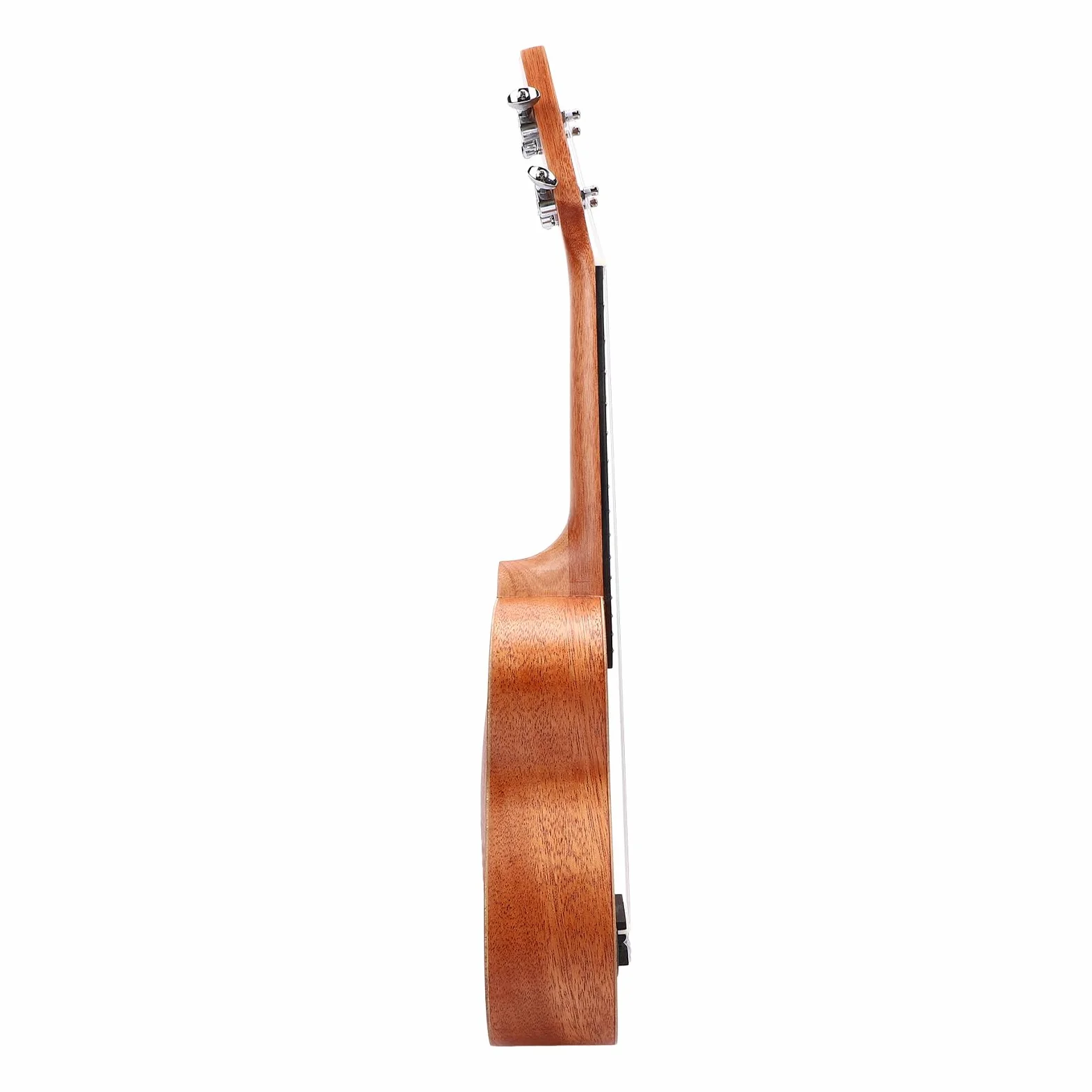 Ukulele in Legno Massello di Mogano da 21 Pollici, Strumento a 4 Corde, Venature Eleganti, Tono Ricco, Marrone caffè, Accordatore, Tracolla, Capotasti, Plettri, Borsa Portatile,