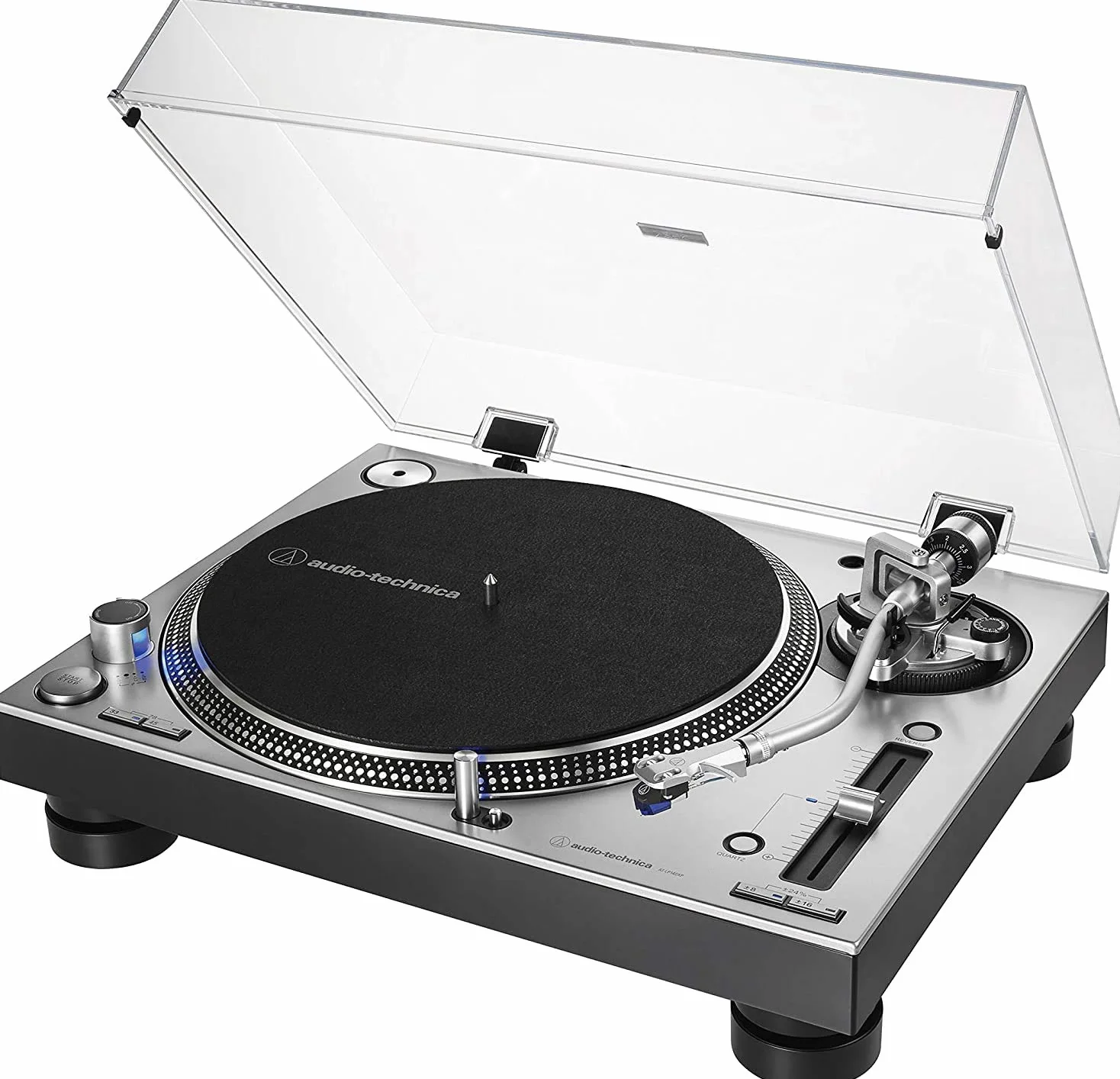 Audio Technica Giradischi (at-Lp140xpsv) (Silver) Professionale Trazione Diretta