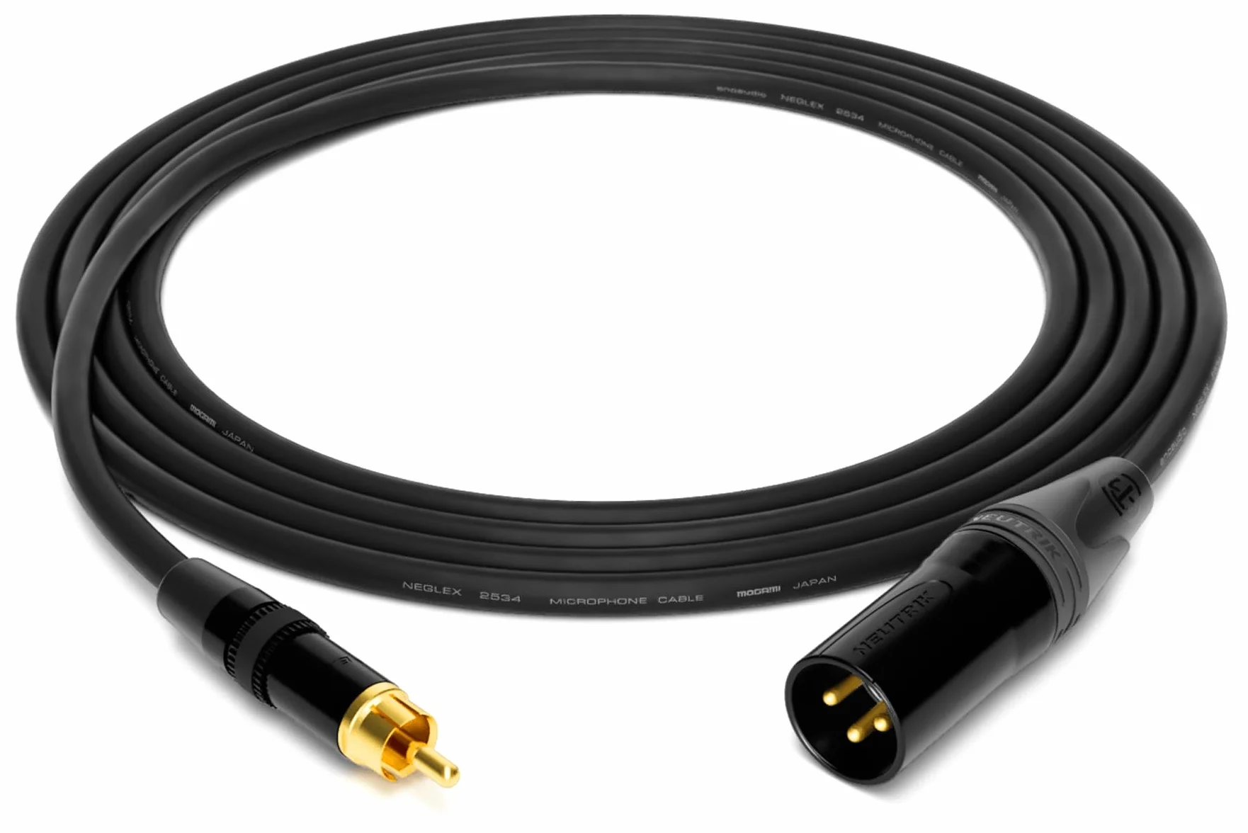 enoaudio Mogami 2534 Quad Cavo professionale studio | Neutrik Gold RCA – XLR maschio | HiFi - 1,5 m