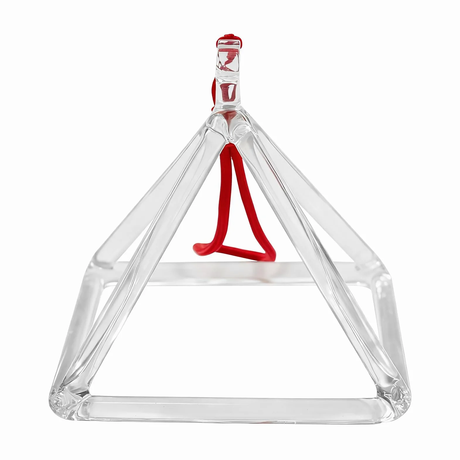 Piramide sonora portatile, 12,7 x 12,7 cm, Crystal Singing Piramide in quarzo per meditazione, yoga, antistress