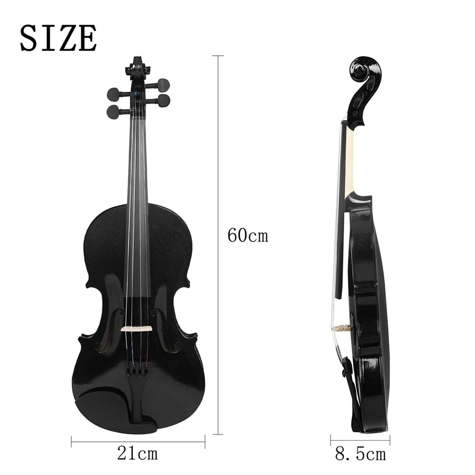 Violini Violino 4/4 Violino acustico in legno massello Viola Set Scuro/Viola/Rosa Violino acustico 4/4(Purple)