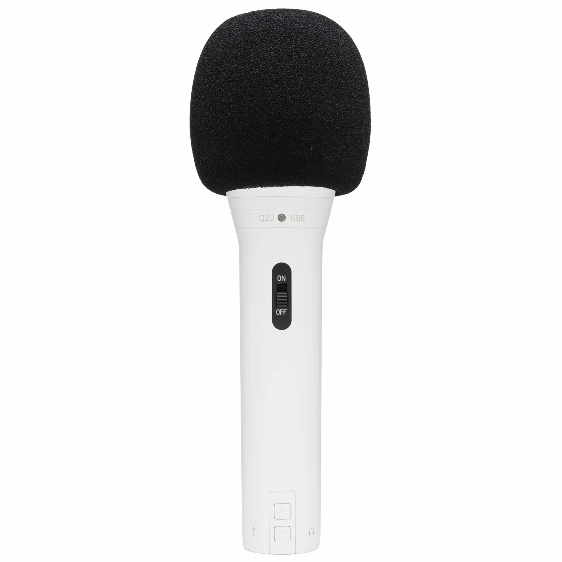 Samson Q2U - Microfono dinamico palmare USB e XLR con cardioide modello polare per podcasting e live streaming, colore: bianco