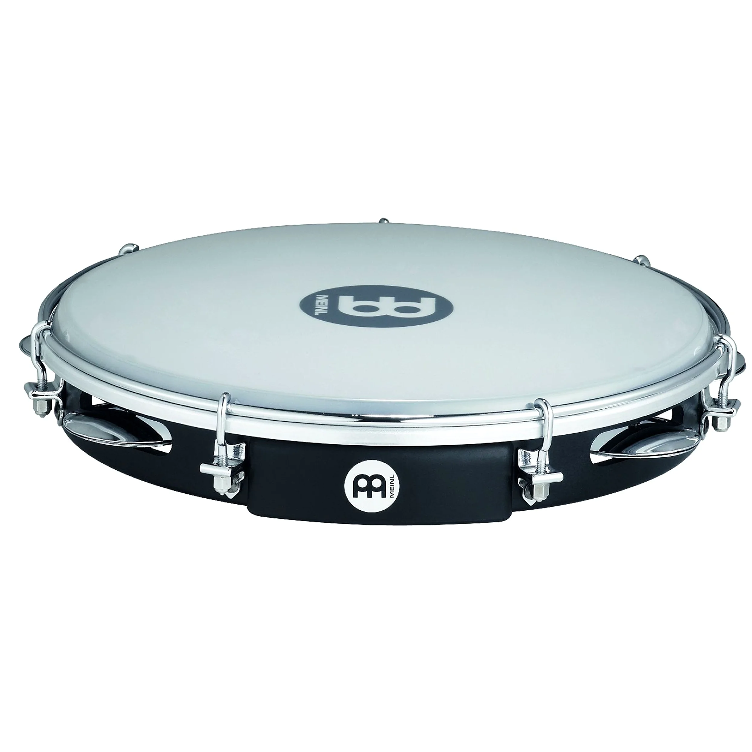 Meinl Percussion PA10ABS-BK ABS, Pandeiro con Membrana in Pelle sintetica, Diametro 25.40 cm, 10", Nero