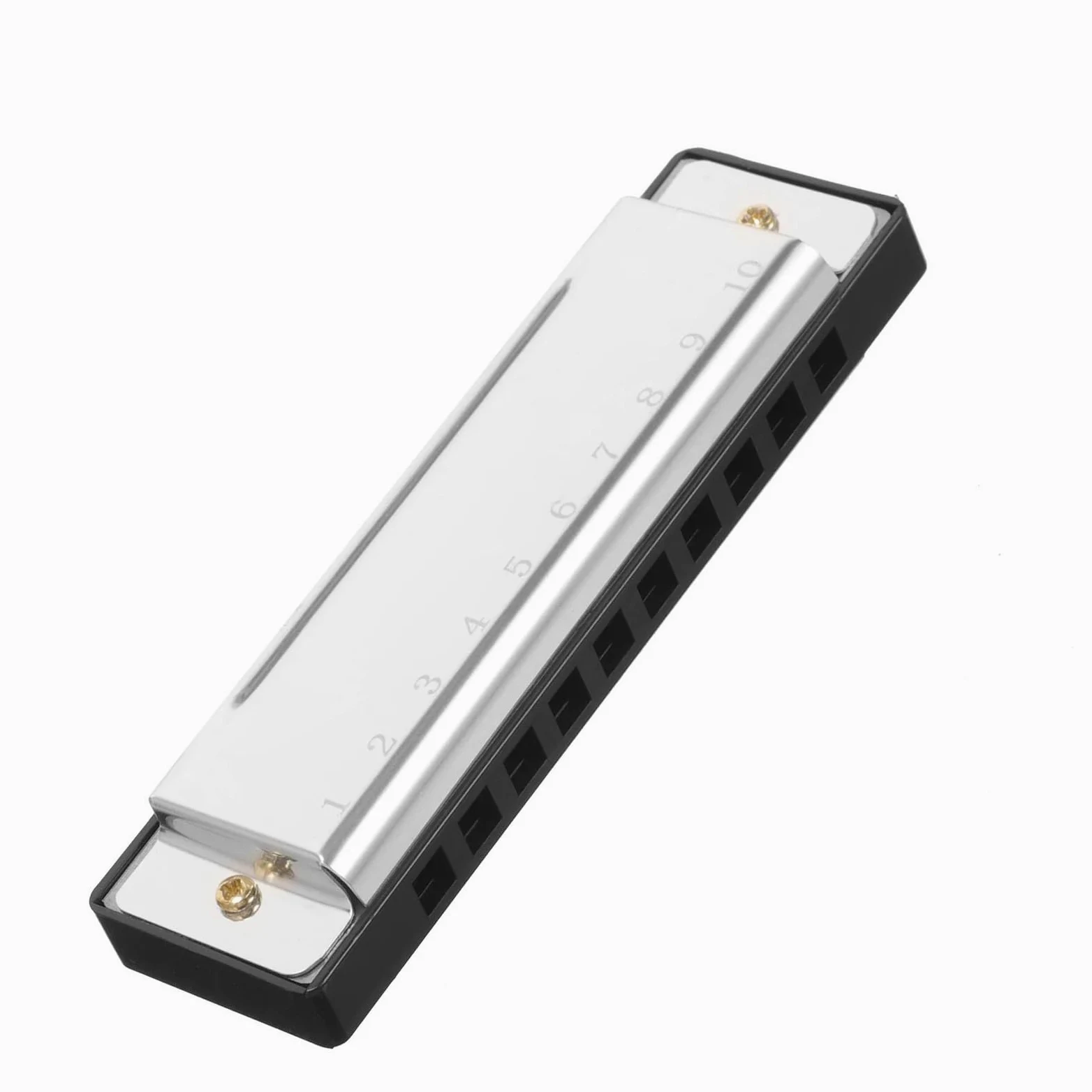 armonica a bocca Armonica A Bocca 10 Fori 20 Toni Armonica A Bocca Professionale Strumento Per Principianti (Color : Silver)