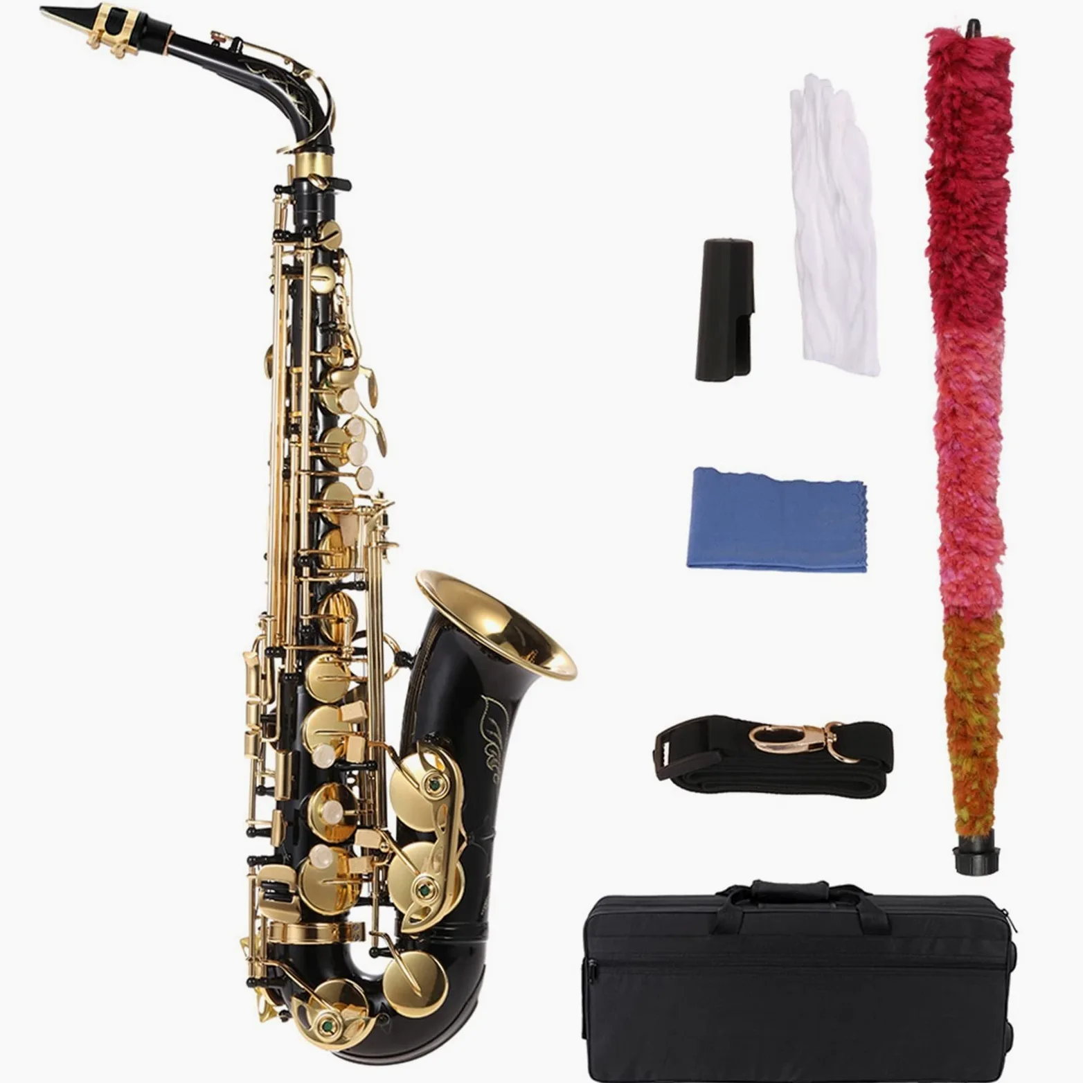 Sassofono MIB Sassofono Contralto Ottone Laccato Oro Mi Piatto Sax Strumento A Fiato Sassofono principiante