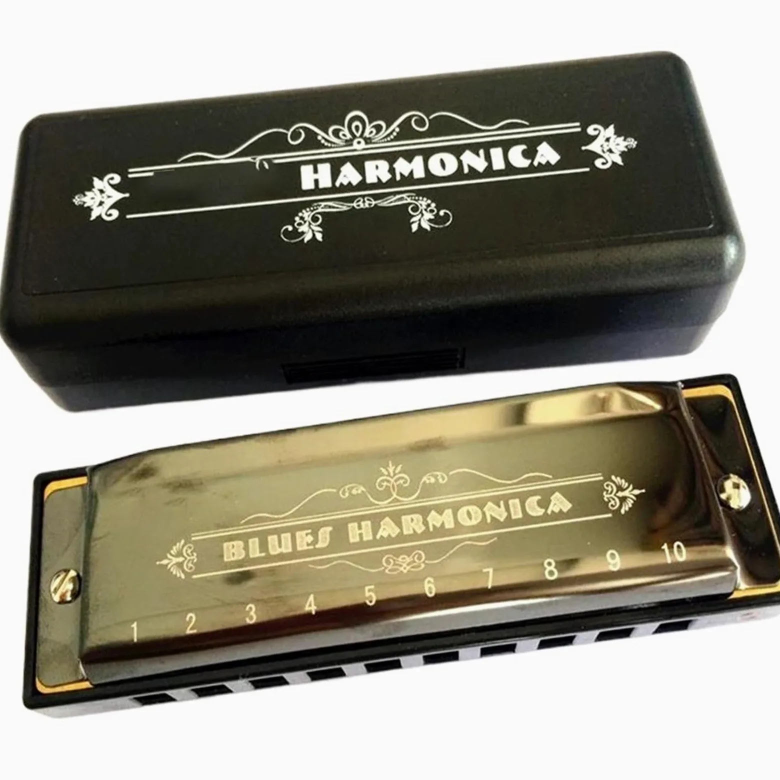 Armonica A 10 Fori Diatonica Blues Arpa Instrumento Musicale Organetto A Fiato Strumento Musicale