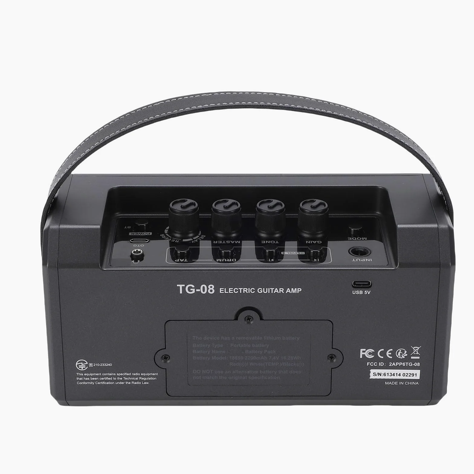 Asixxsix Amplificatore per Chitarra Elettrica, Amplificatore per Esercitazione per Chitarra Elettrica Ricaricabile, Altoparlante Portatile con Jack per Cuffie, Piccolo