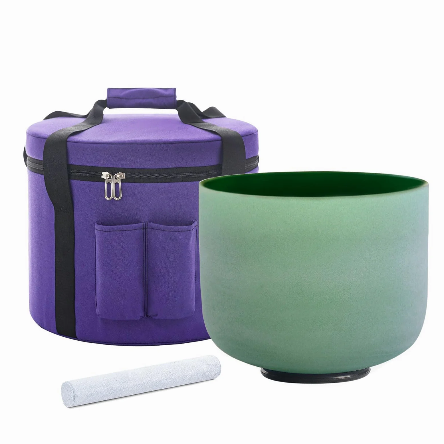 Hye-eun 8 Pollice F Nota Verde Quarzo Colorato Canto Ciotola Canto Chakra Del Cuore per Yoga Suono Guarigione Meditazione con Caso Indossare e Mallet cristallo bilance sonore