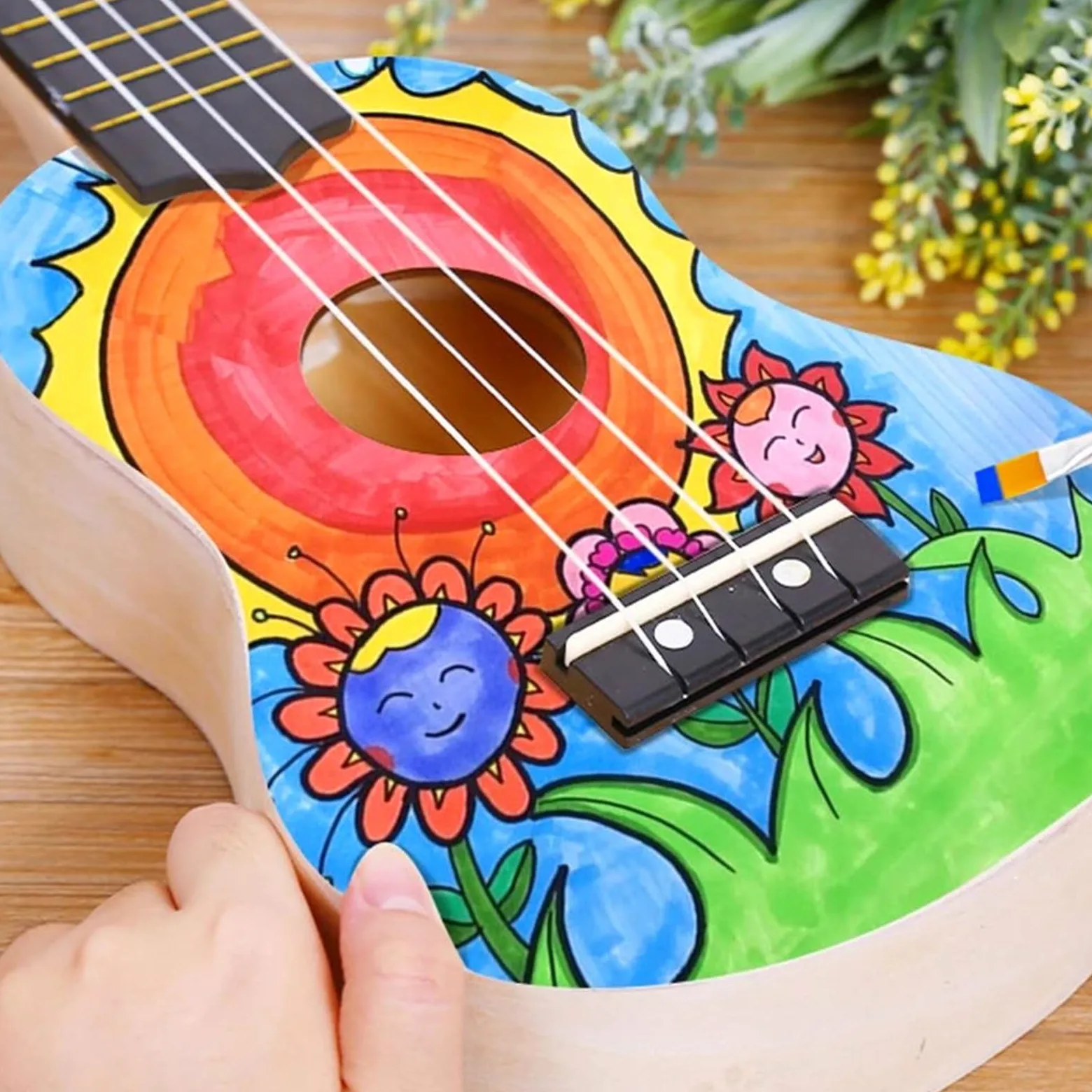 Ukulele professionale Strumento A Corde Per Ukulele In Legno Per Musicista Principiante 53.00X17.00X4.00cm Kit Per Principianti Ukulele Treble Gig Bag