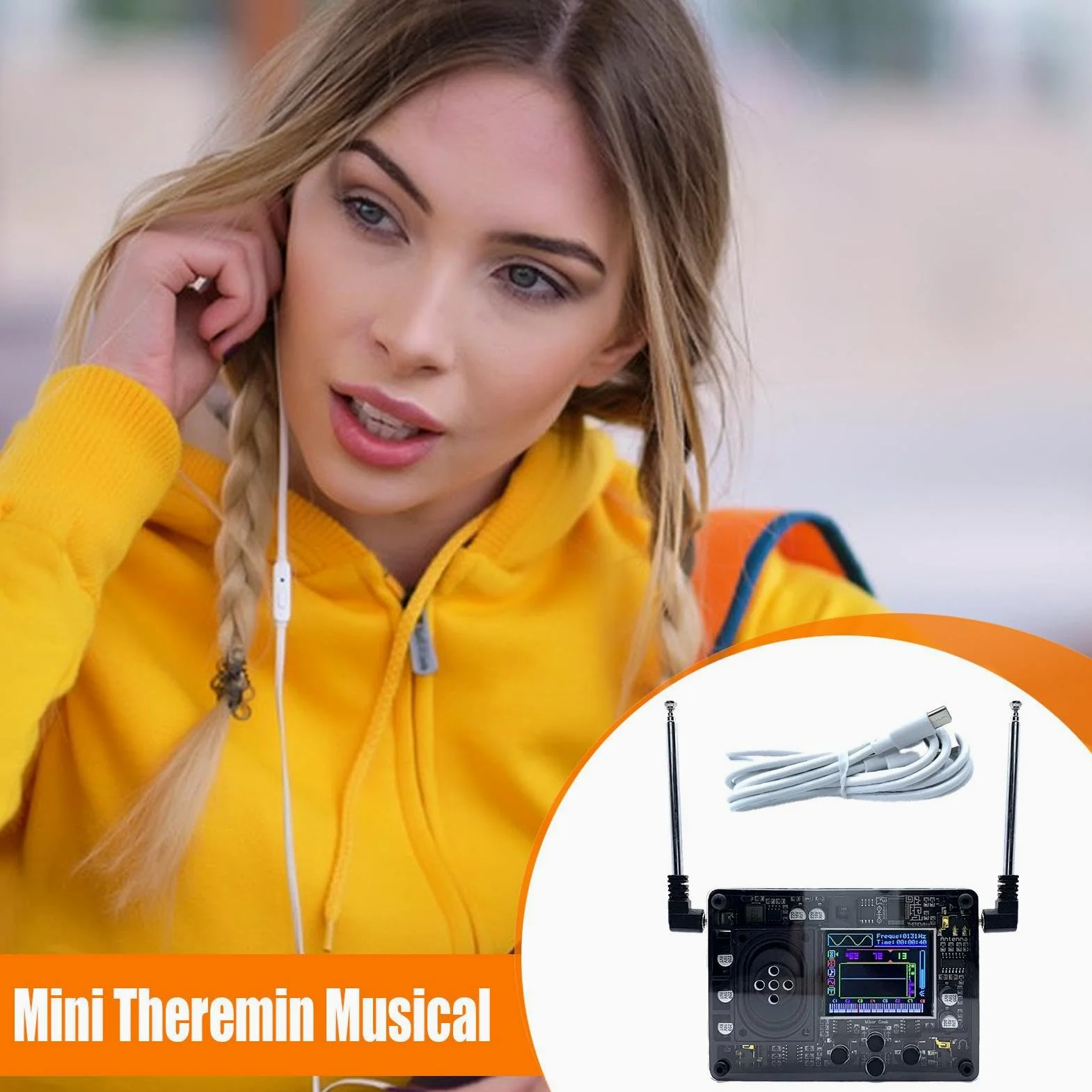 Strumento musicale elettronico, Theremin Strumento Theremin, Theremin con voci multiple, Musica elettronica Theremin, Theremin con display OLED, Theremin per musica creativa