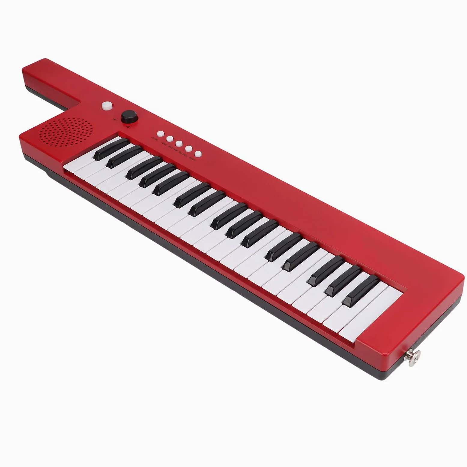 Tastiera portatile a 37 tasti, pianoforte, chitarra, organo, mini keytar, strumento musicale educativo stereo naturale per principianti (BF-3755 rosso)