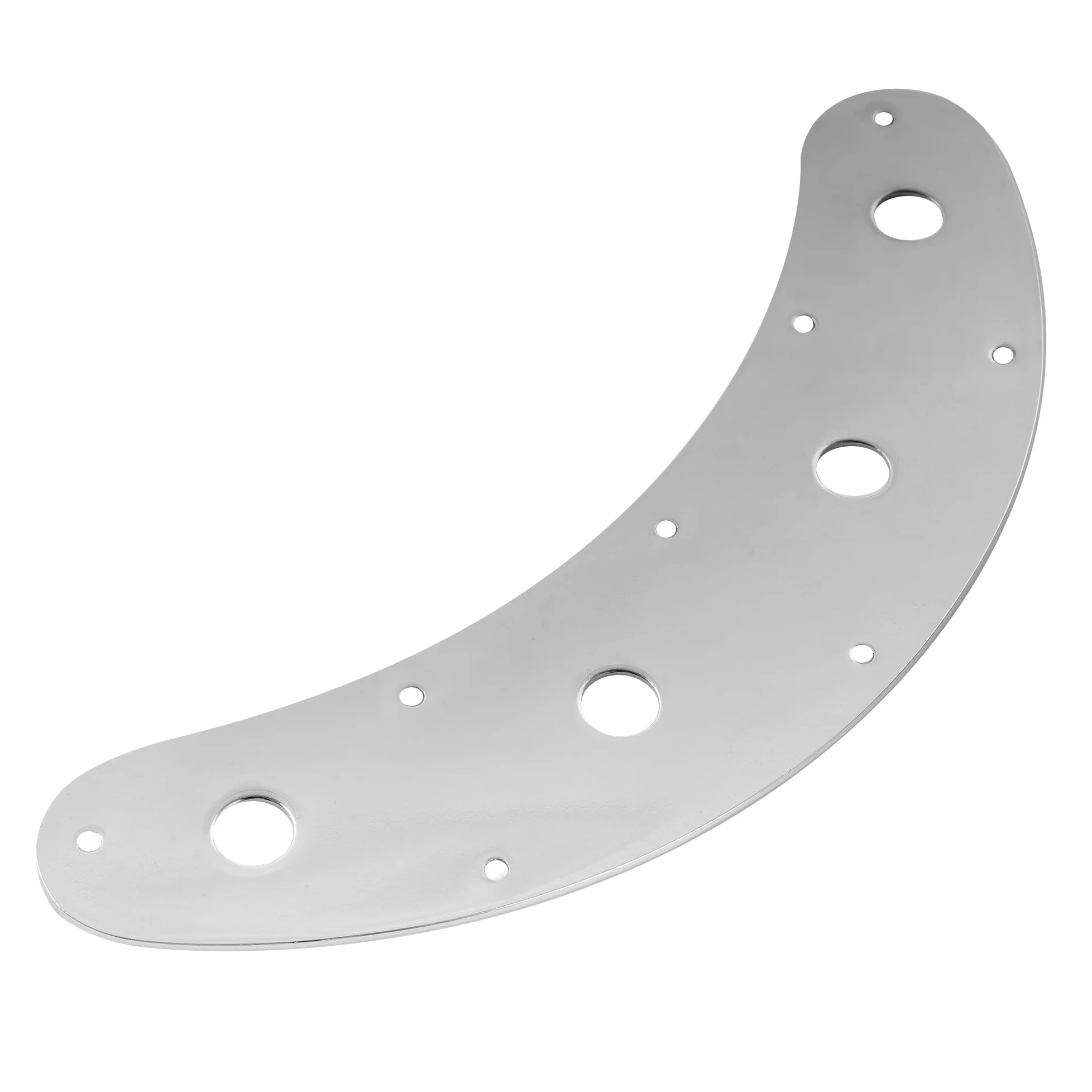Musiclily Pro 4 Fori Bass Piastra Controlli in Acciaio Control Plate per Basso Elettrico tipo Music Man, Cromato