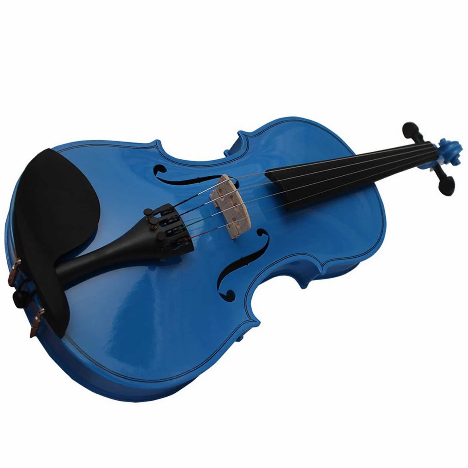 Violino in legno massello Violino per principianti per adulti Violino in legno blu 4/4 Violino in tiglio