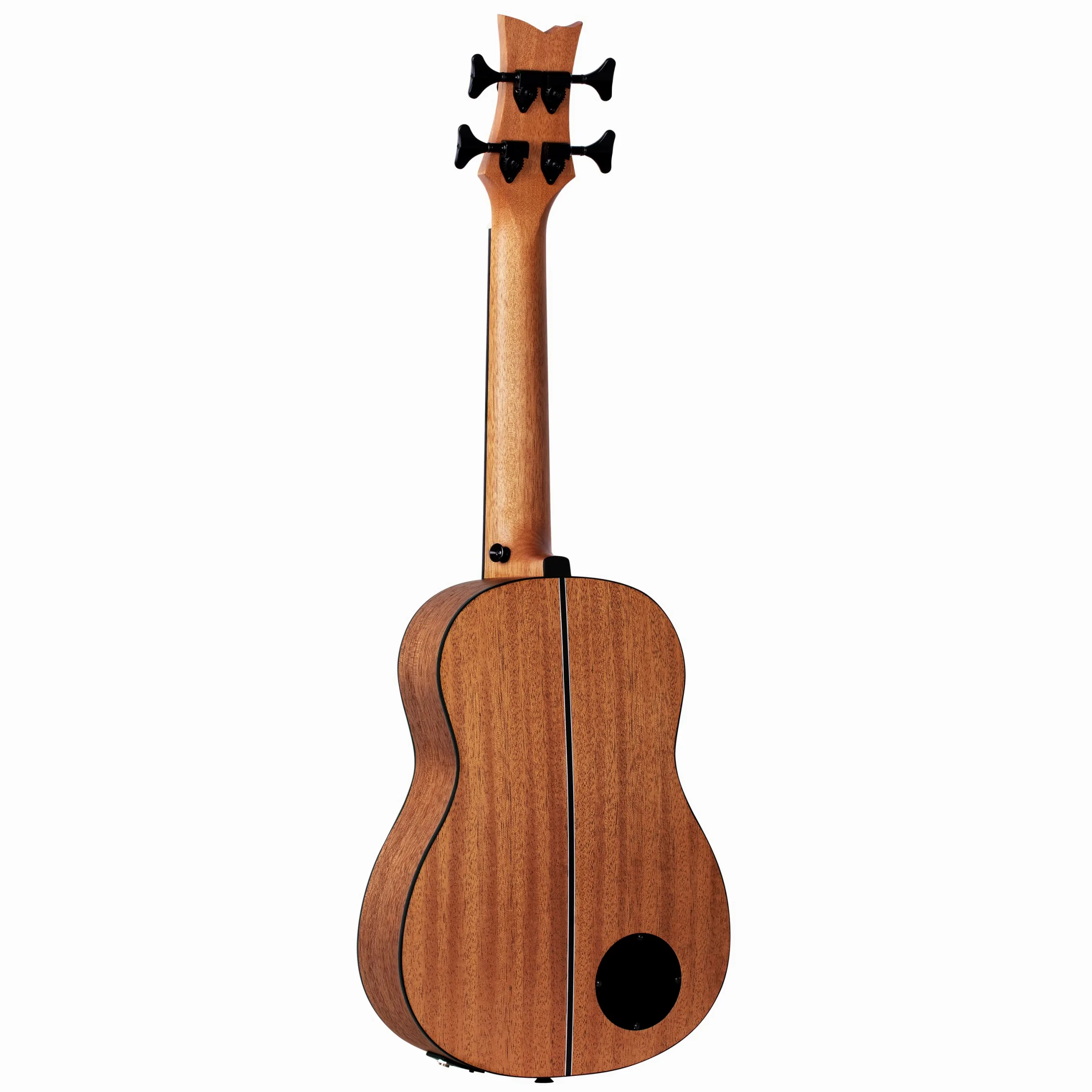 Ortega Guitars Travel Bass elettro-acustico - fretless - Serie Lizard - Ukulele Basso - include Gigbag - Mogano (LIZZY-BSFL-GB)