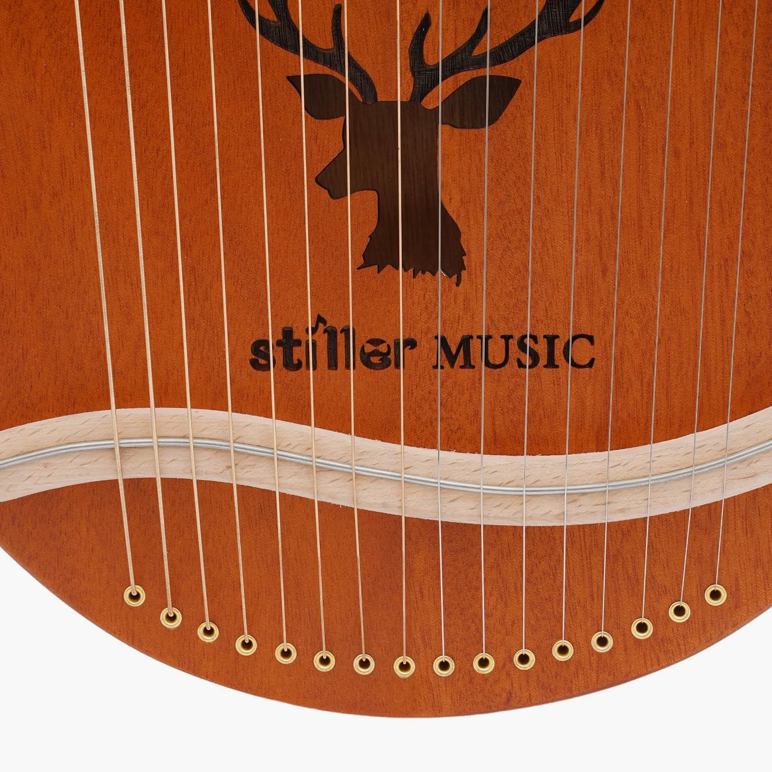 16 stringhe Lyre Harp, strumenti musicali arpa Mahogany Body con chiave a accordo, lobi, plettri (alce - giallo)