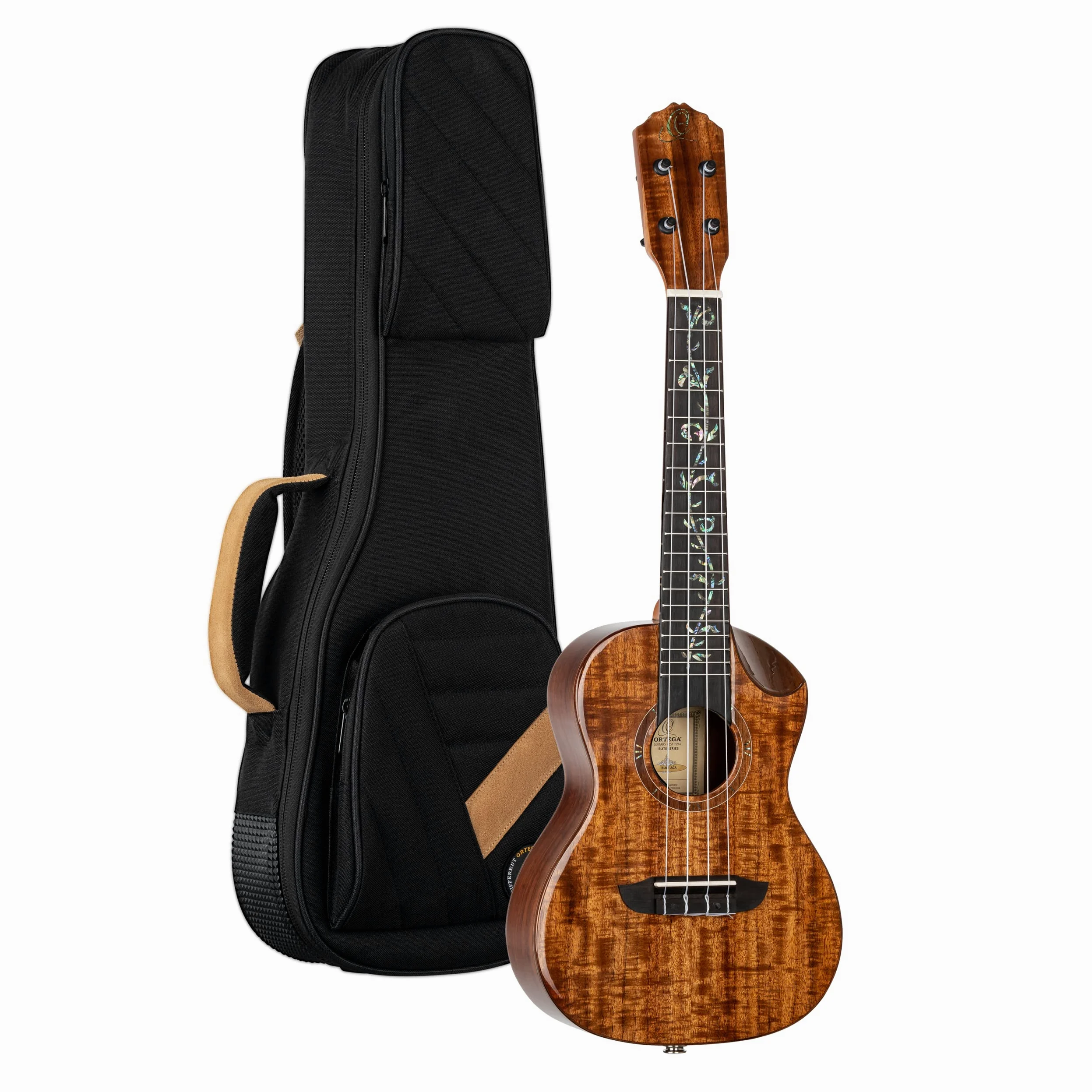 Ortega Guitars Ukulele Concerto Elettro-Acustico – Elite Series – Gig Bag Inclusa – Acacia, Natural (RUET-ACA)