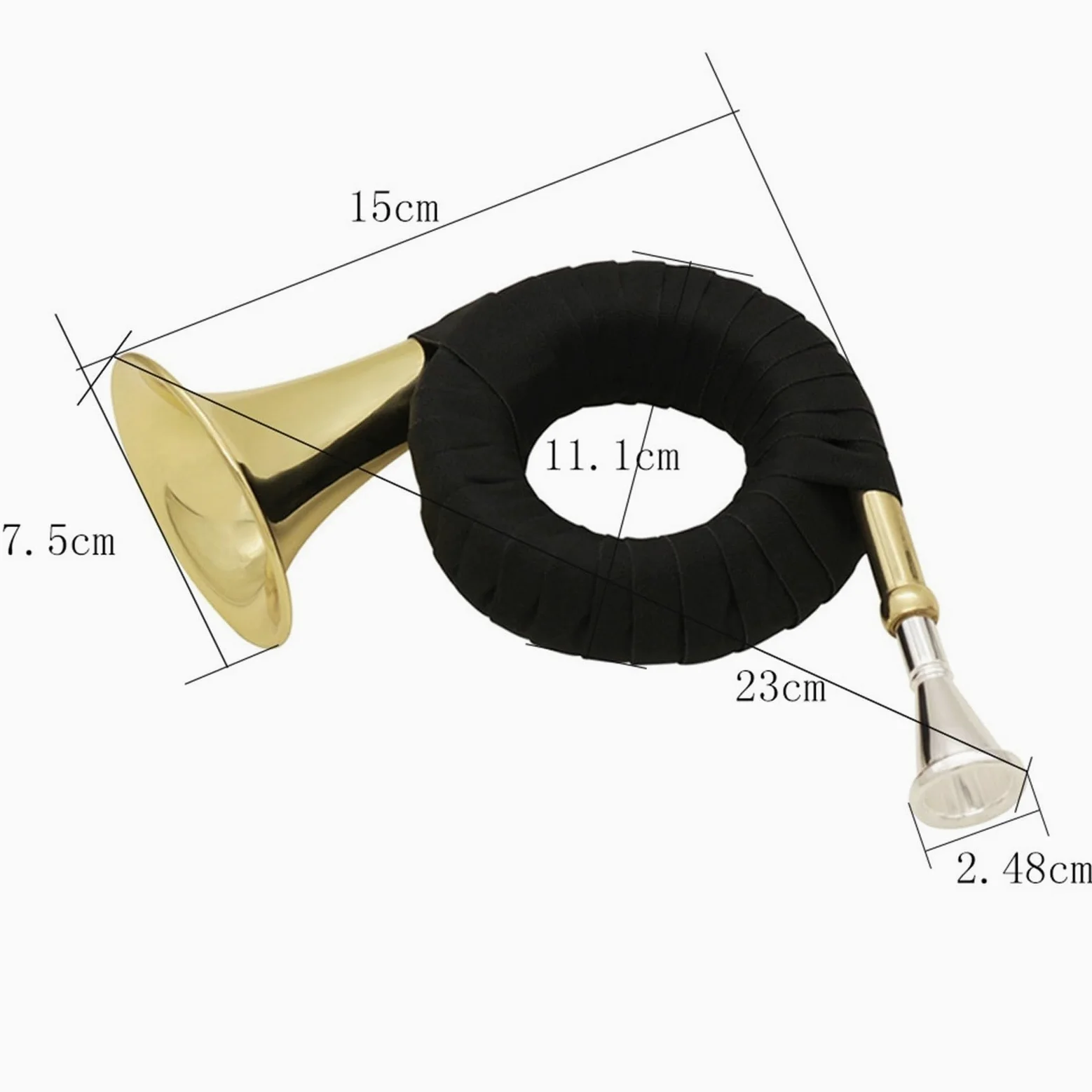 Corno Francese Strumento A Fiato In Ottone Sib Corno Francese Dorato Con Supporto(B)